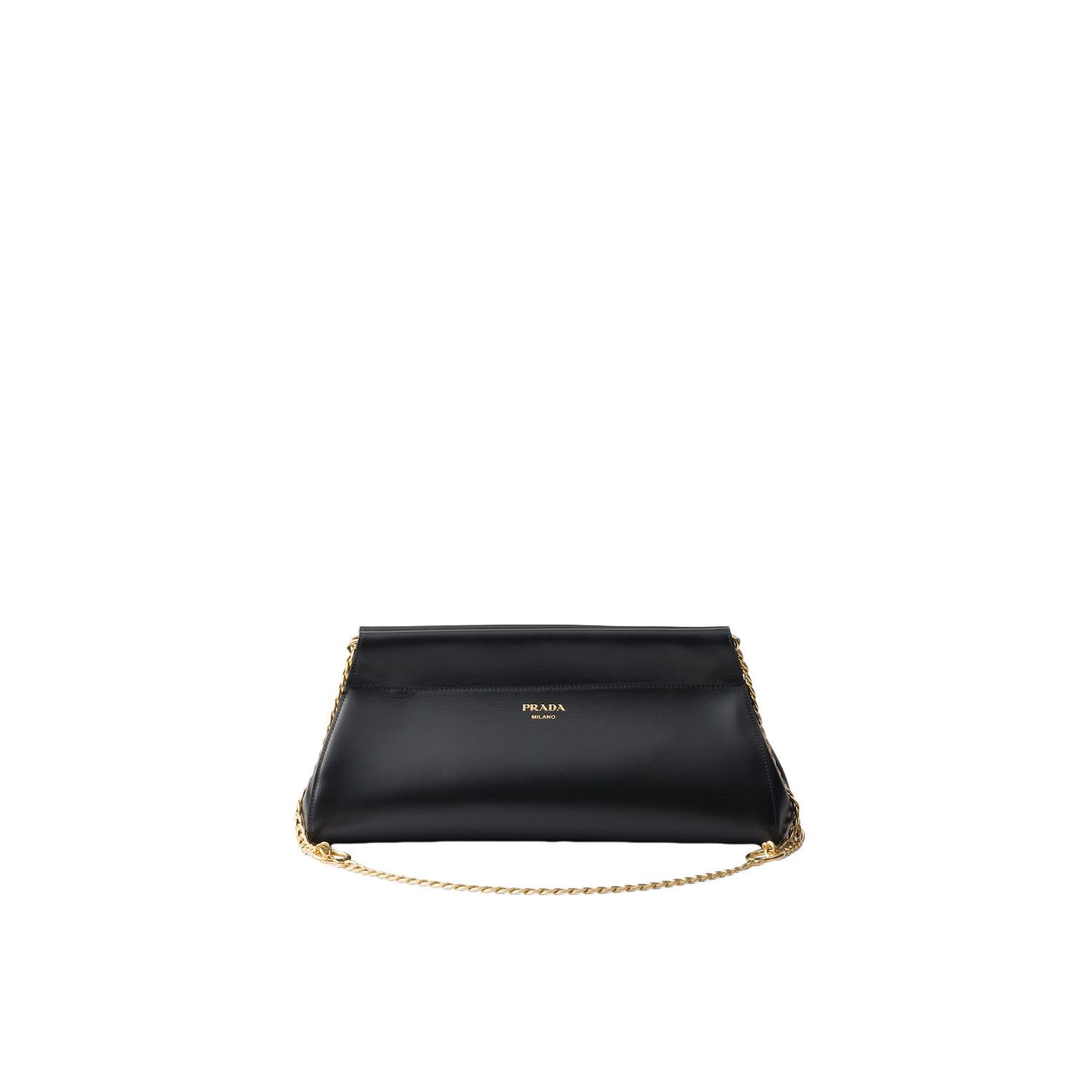 Prada PRADA Enchaine Medium $3600 Black Leather Shoulder Bag New & Size ONE SIZE - 1 Thumbnail