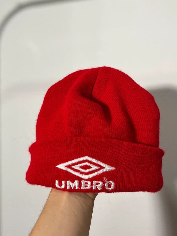 Umbro × Vintage Umrbo vintage red beanie hat cap made in UK Size ONE SIZE - 1 Thumbnail