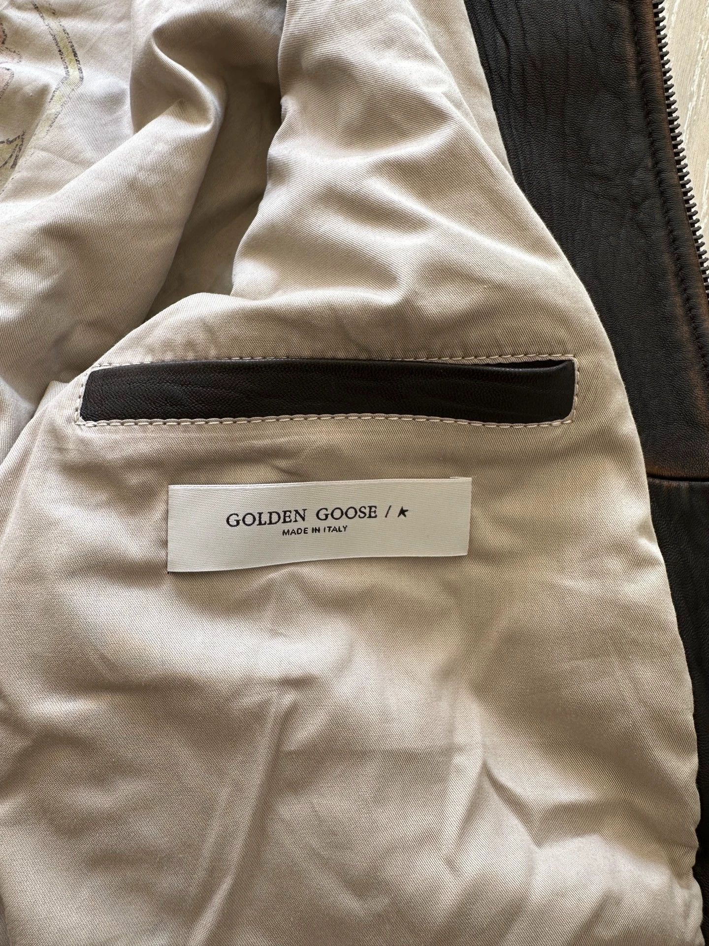 Golden Goose GOLDE GOOSE Scar Distressed Leather Jacket 50 Size US M / EU 48-50 / 2 - 9 Thumbnail