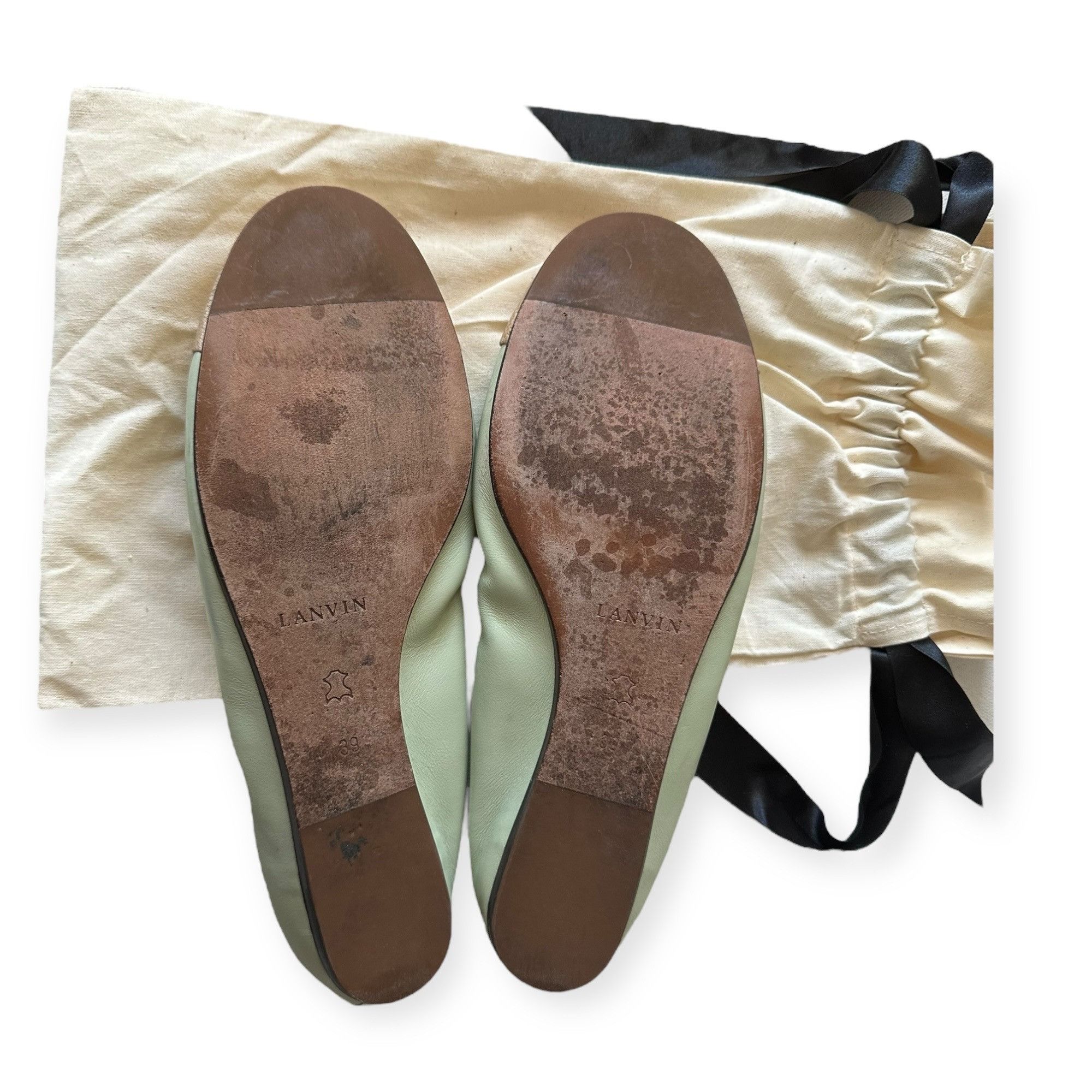 Lanvin Lanvin Cap-Toe Icon Ballerina flats with snake toe, Size 39 Size US 9 / IT 39 - 7 Thumbnail