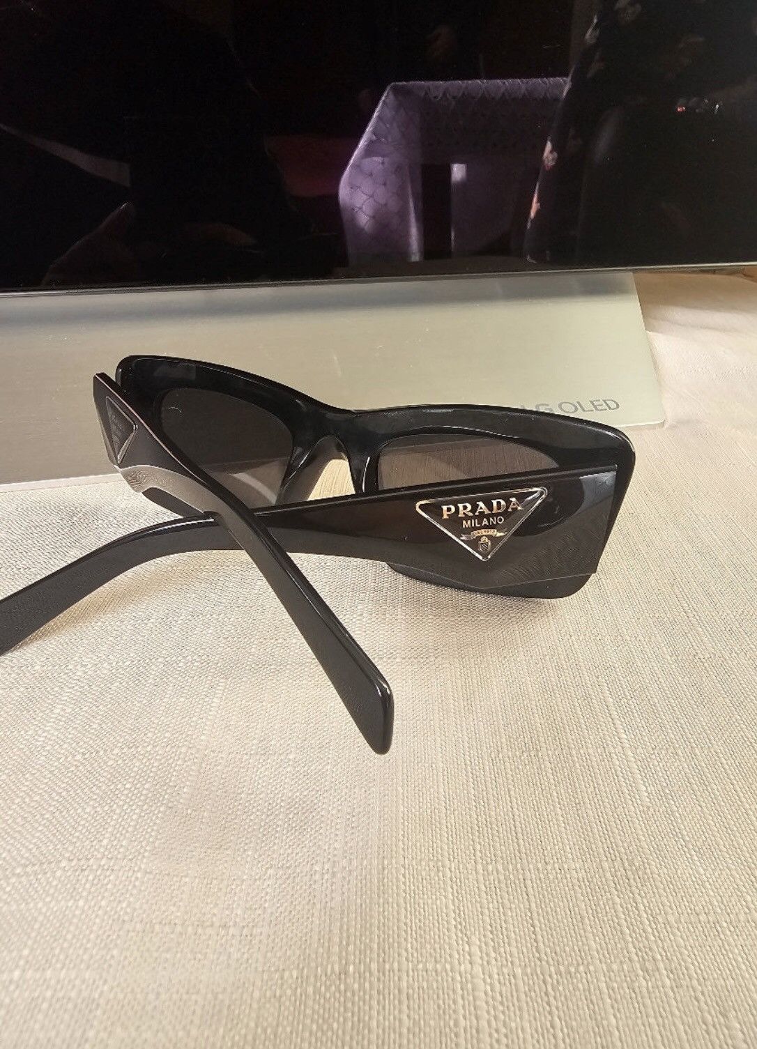 Prada RRP 517$ Crazy Prada Logo WOMENS SUNGLASSES PR 13ZS Size ONE SIZE - 4 Thumbnail