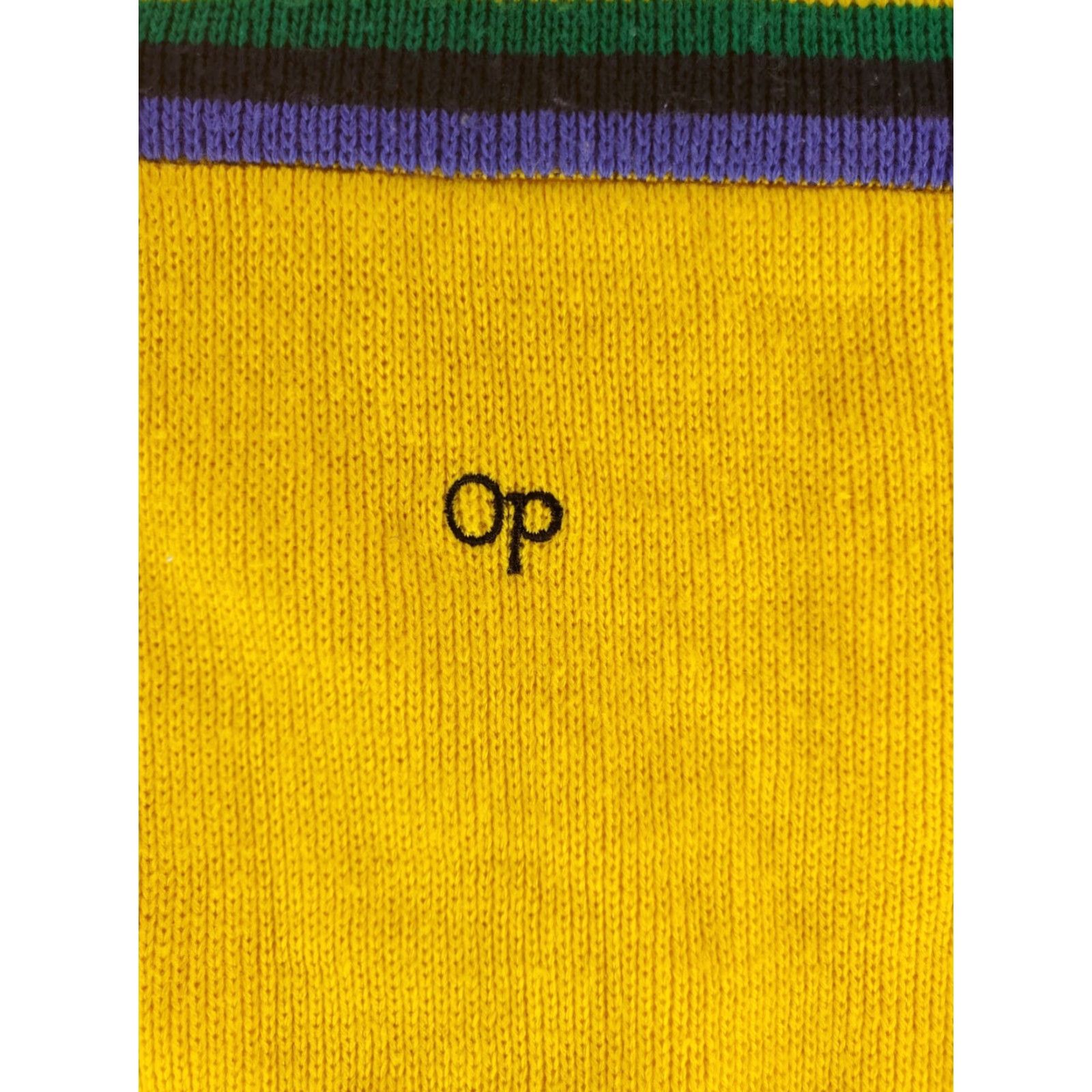 Ocean Pacific VINTAGE Ocean Pacific Rainbow Striped Sweater Yellow Blue Long Sleeve Mens M Size US M / EU 48-50 / 2 - 2 Thumbnail
