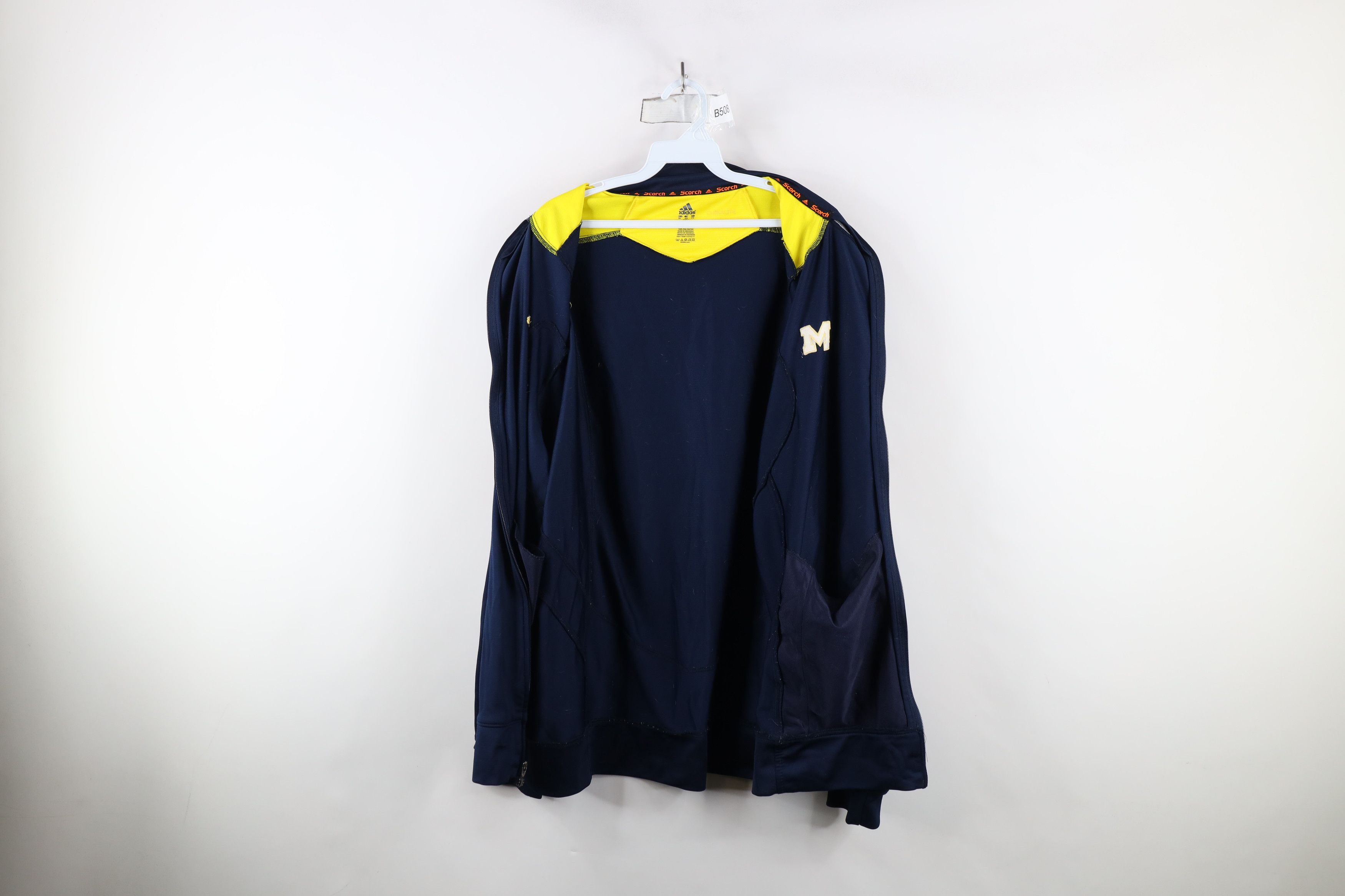 Adidas × Vintage Adidas University of Michigan Football Full Zip Jacket Size US XXL / EU 58 / 5 - 11 Thumbnail