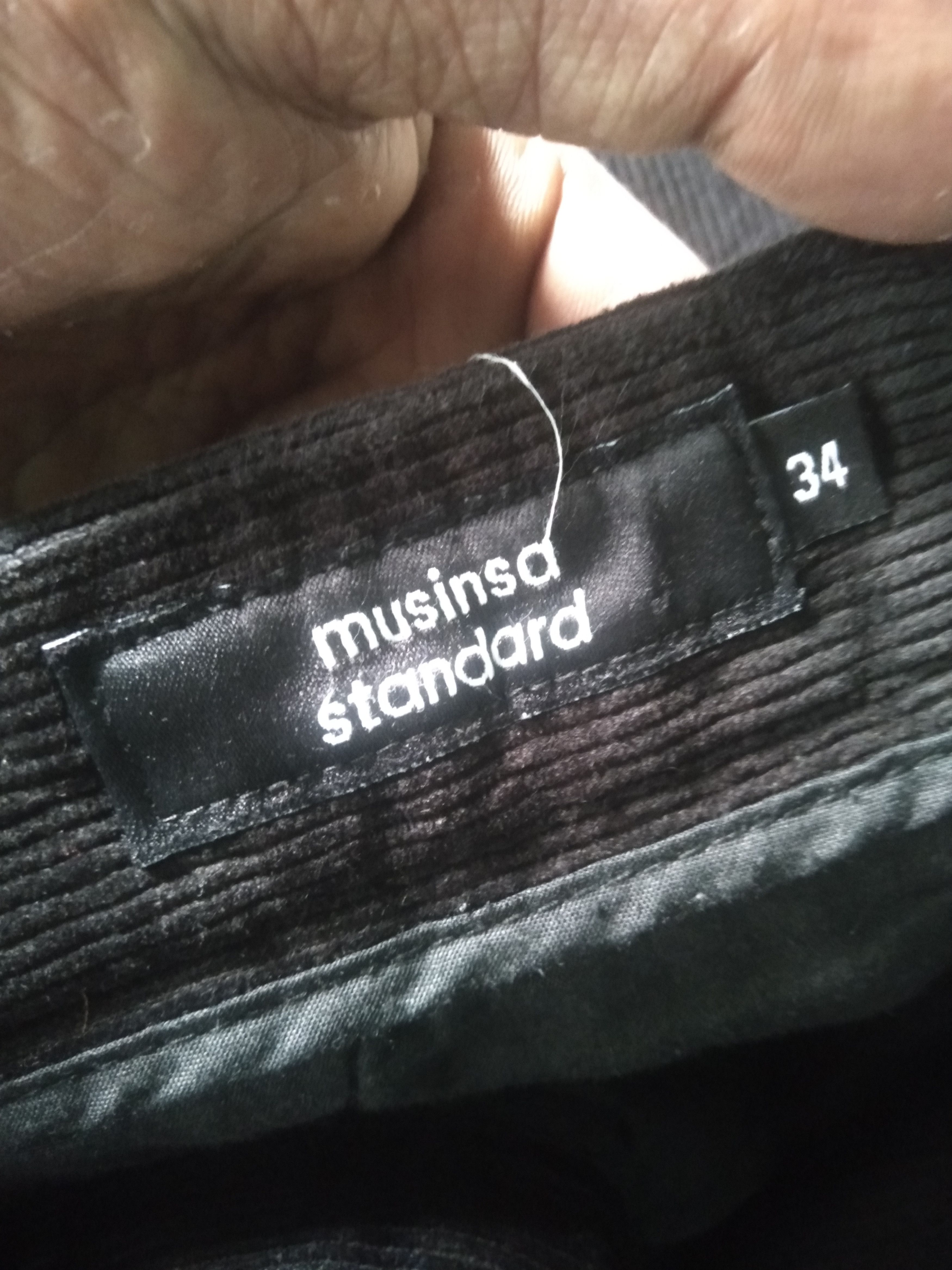 Issey Miyake Musinsa Standard Faded Black Corduroy Jeans Size US 34 / EU 50 - 10 Thumbnail