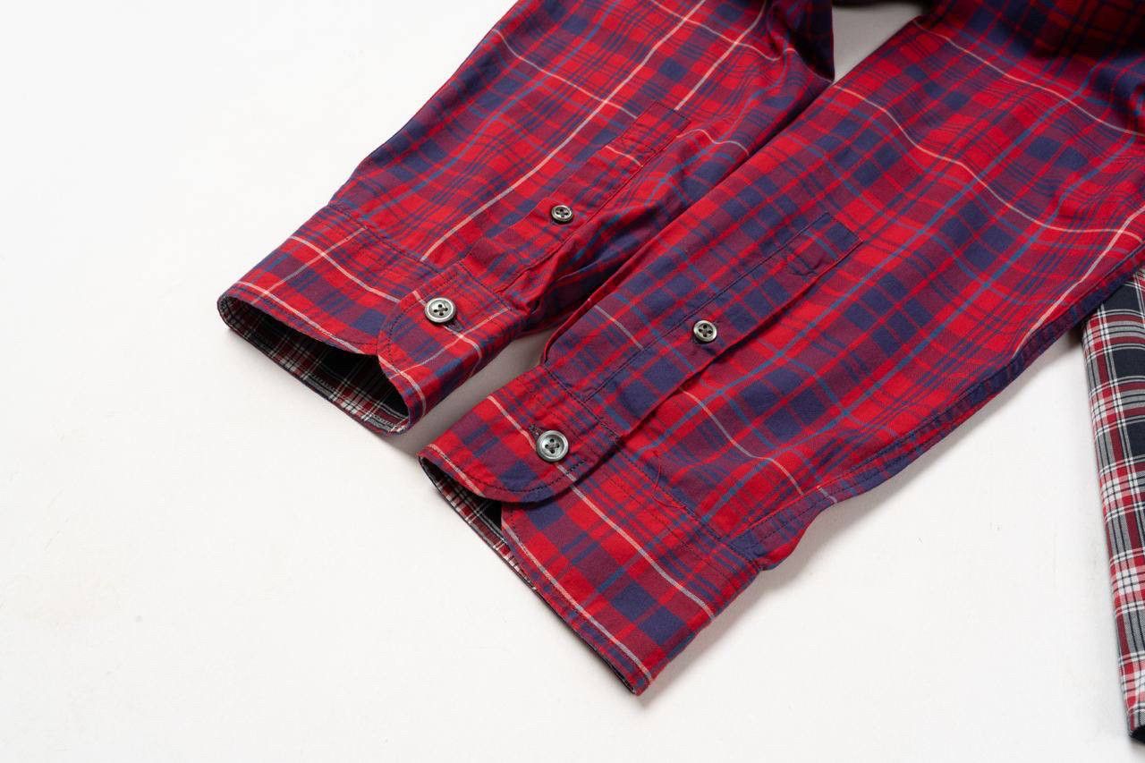 Paul Smith 🔵 PS PAUL SMITH Tailored Fit Checked Red Plaid Shirt Size US M / EU 48-50 / 2 - 11 Thumbnail
