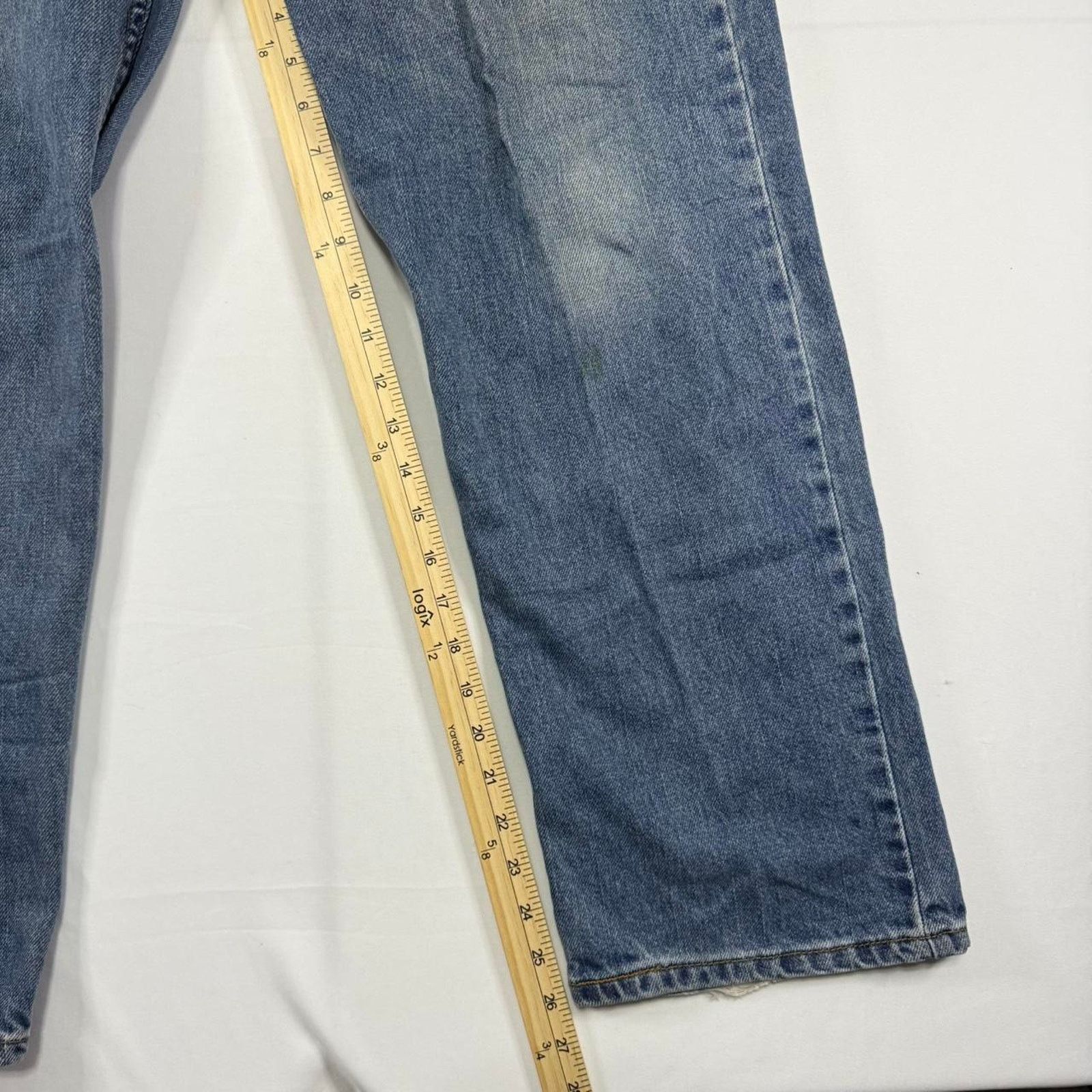 Levi's Levi’s 505 Regular Fit Straight Leg Blue Jeans Size 36x29 Size US 36 / EU 52 - 7 Thumbnail