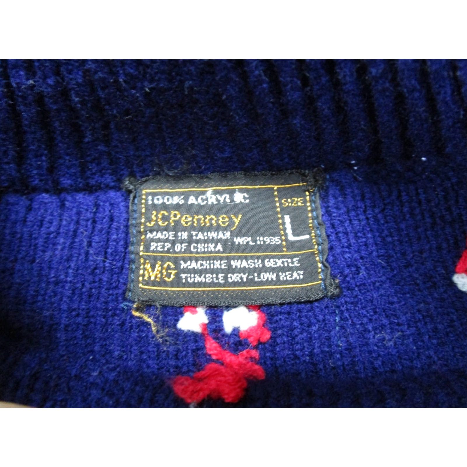JCPenney VINTAGE JCPenney Womens Sweater Size L Geometric Holiday Christmas Retro Grandma Size L / US 10 / IT 46 - 2 Thumbnail