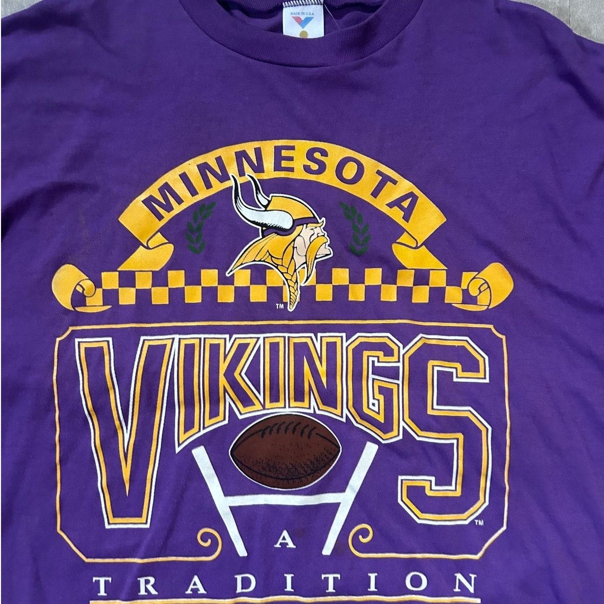 Other 90s Vintage Minnesota Vikings Purple T Shirt Size XXL Size US XXL / EU 58 / 5 - 2 Thumbnail