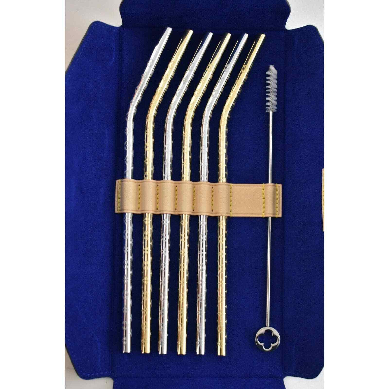 Louis Vuitton Louis Vuitton Silver Drinking Straws And Pouch Brown Case Size ONE SIZE - 12 Thumbnail