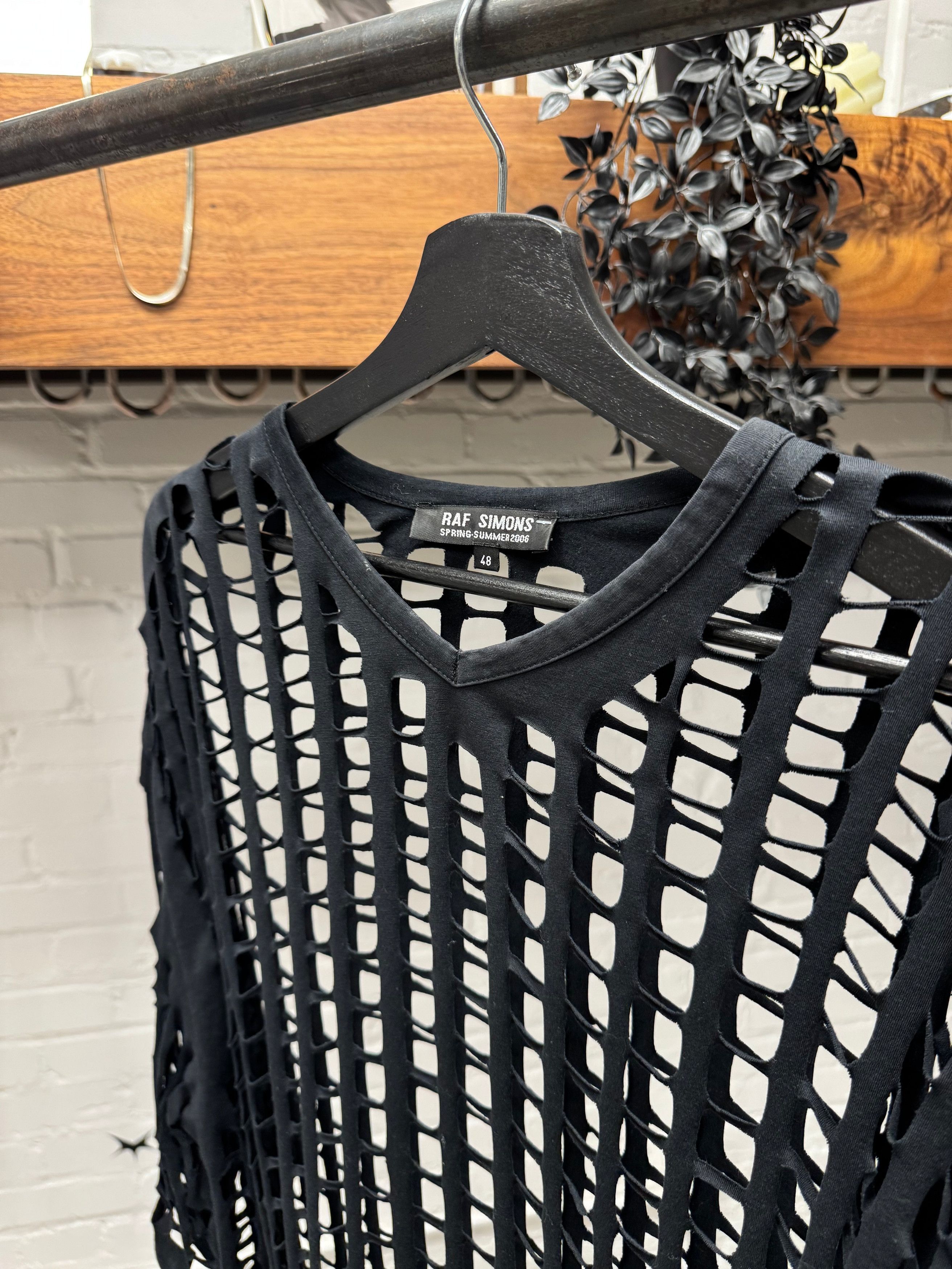 Raf Simons SS2006 Raf Simons ‘Icarus Surgit’ Black Laser Cut T-Shirt Size US M / EU 48-50 / 2 - 3 Thumbnail