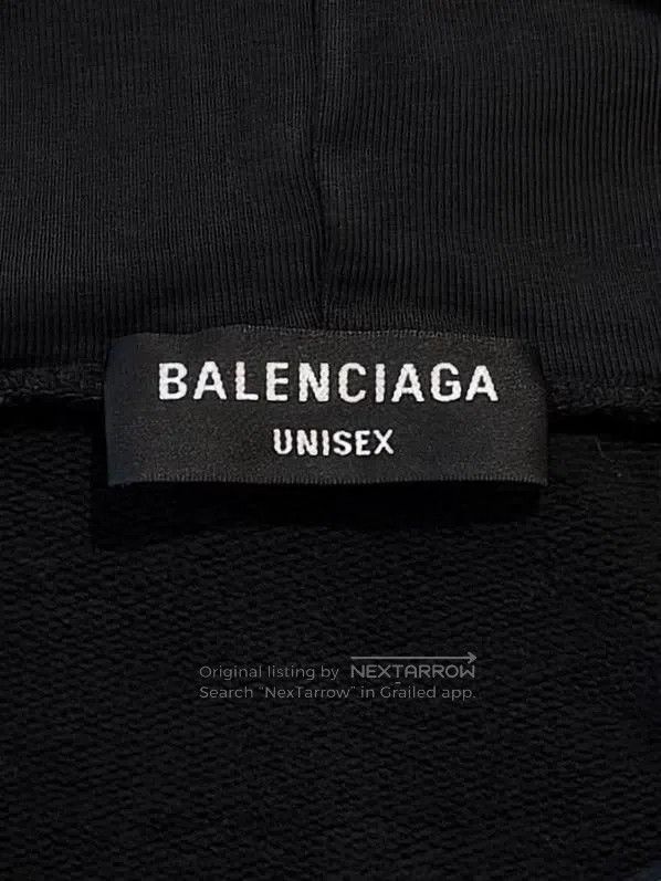 Balenciaga Balenciaga Logo Embroidered Hooded Sweatshirt Size US XS / EU 42 / 0 - 8 Thumbnail