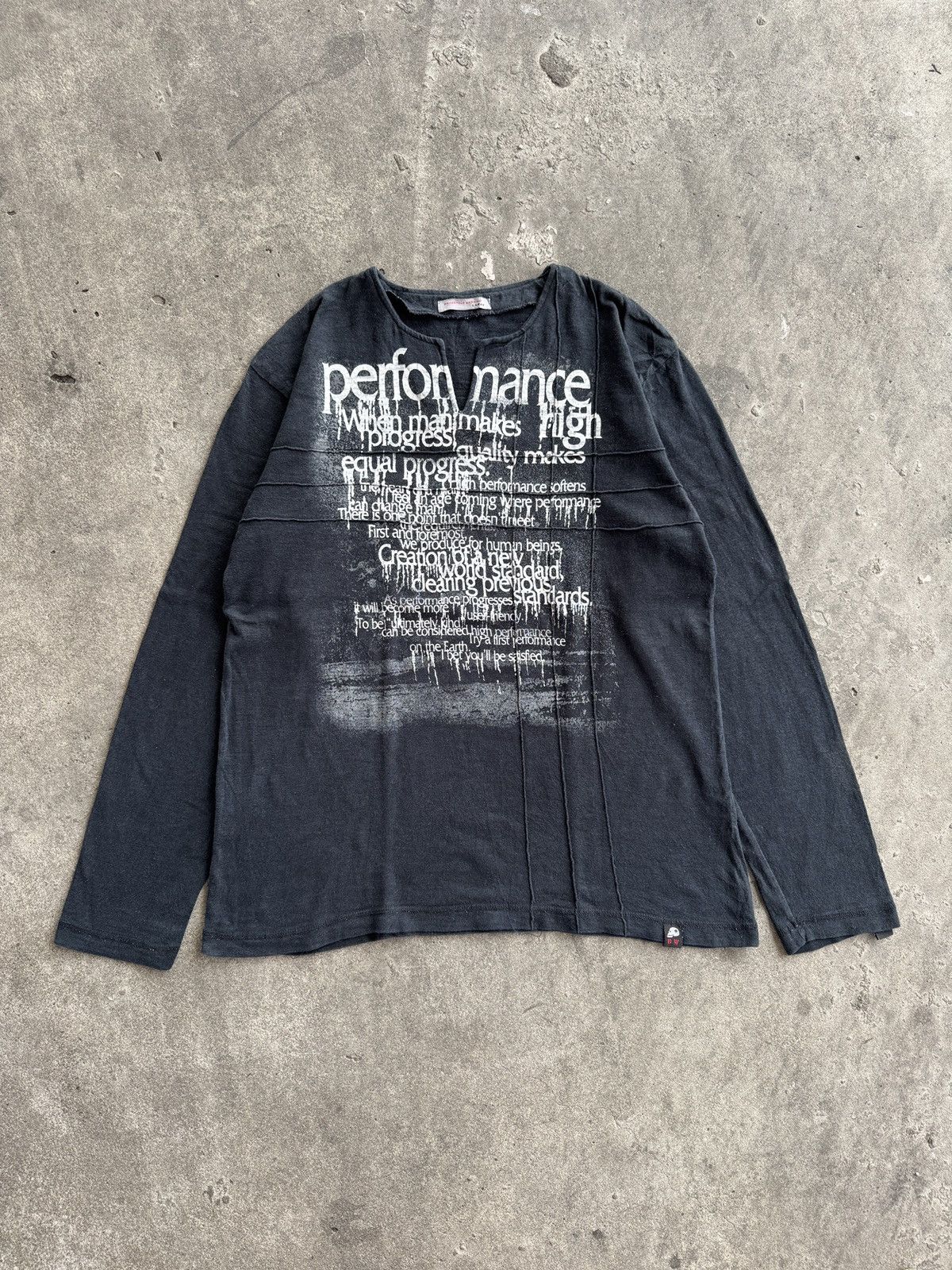 If Six Was Nine Dangerous Warning Seditionaries Poem Cyber Gothic Punk LS Size US L / EU 52-54 / 3 - 1 Thumbnail