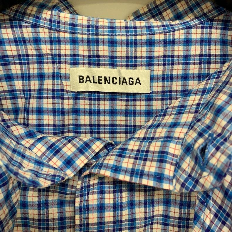 Balenciaga Balenciaga size 36 Blue and white checked shirt 2503-Nexta Size US M / EU 48-50 / 2 - 3 Thumbnail