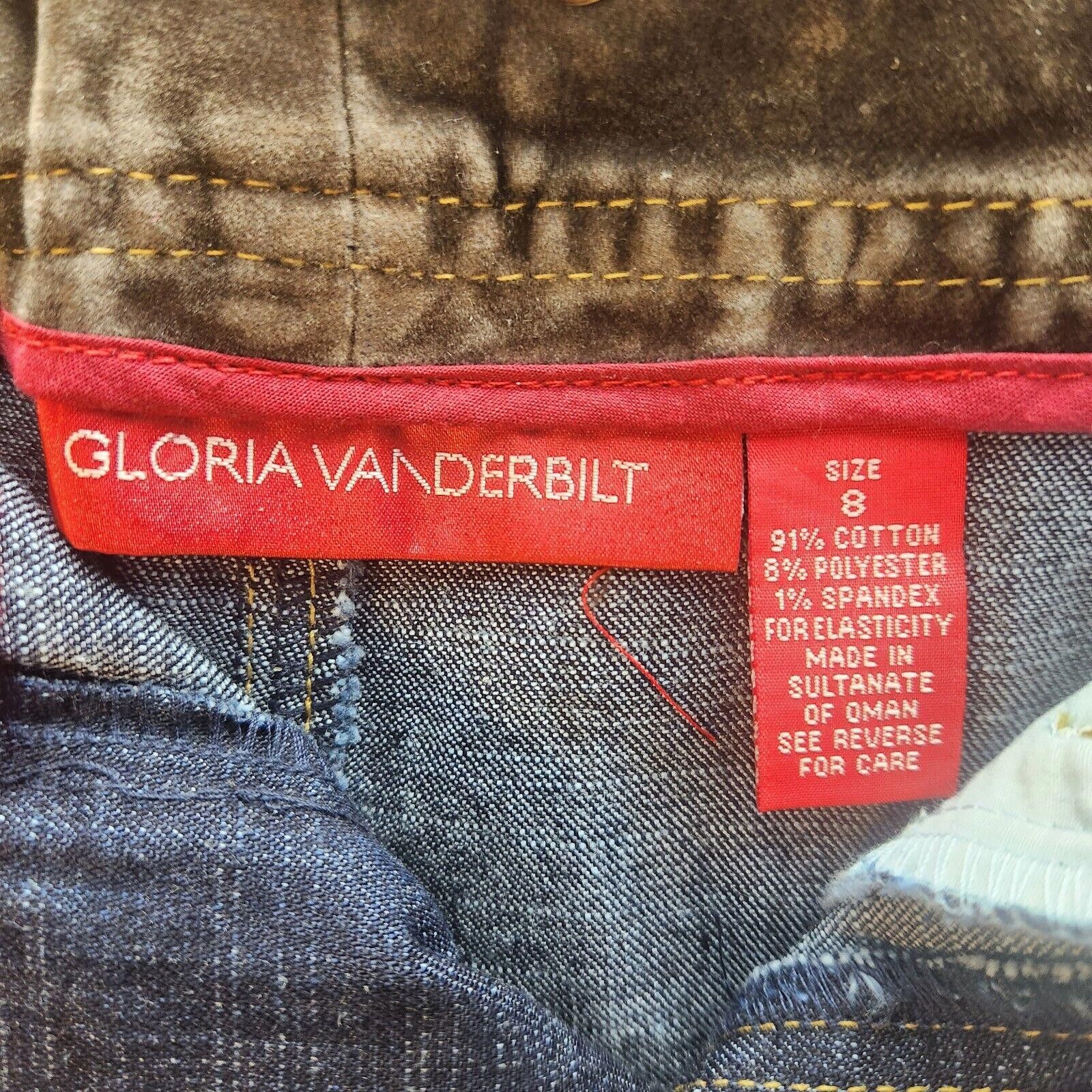 Designer Gloria Vanderbilt Boot Cut Suede Top Jeans Size 8 NWT Size 30" / US 8 / IT 44 - 6 Thumbnail