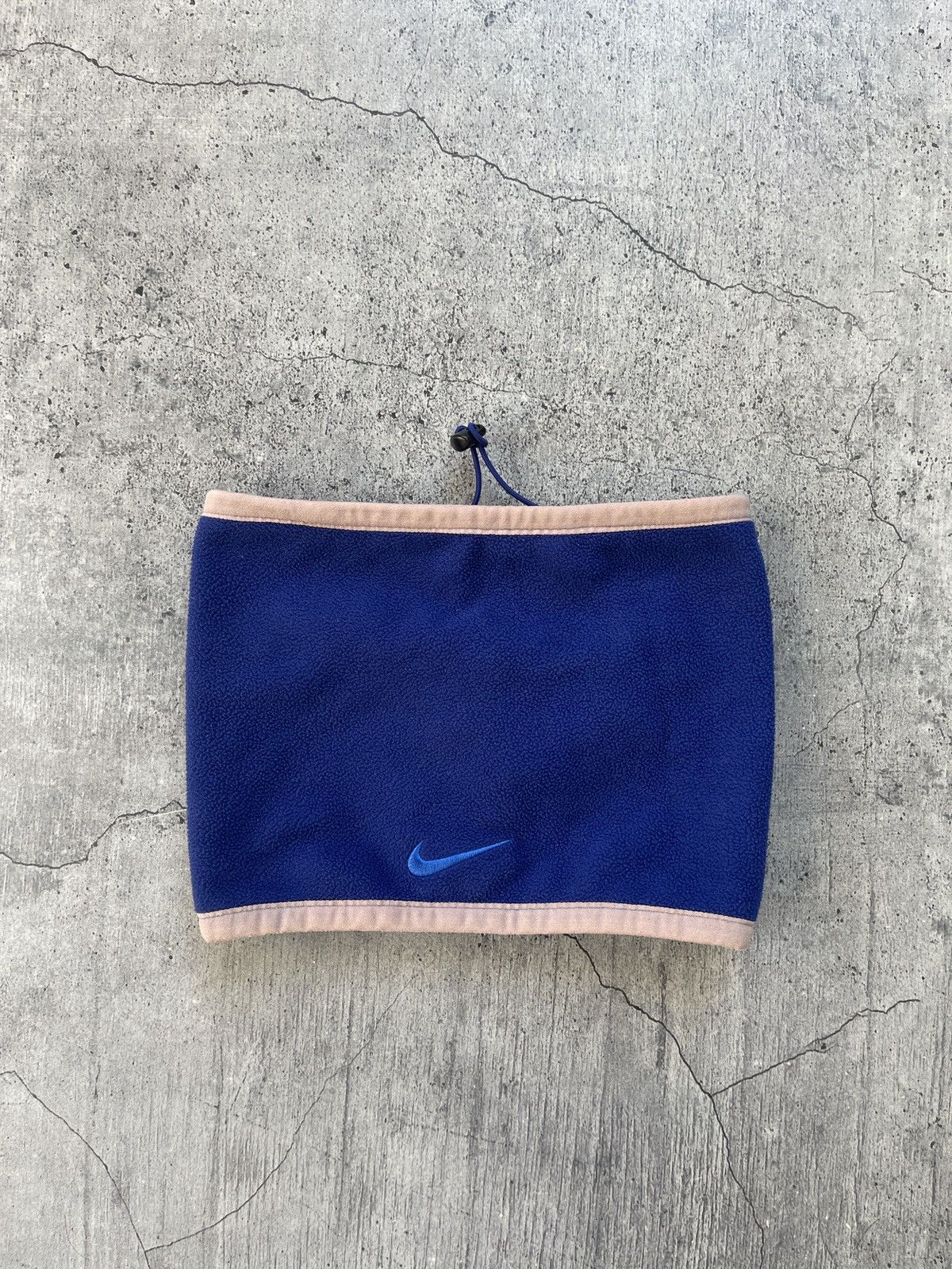 Nike × Vintage Nike Drill Fleece Snood Ninja Mask Black / Drey Y2K Size ONE SIZE - 2 Thumbnail
