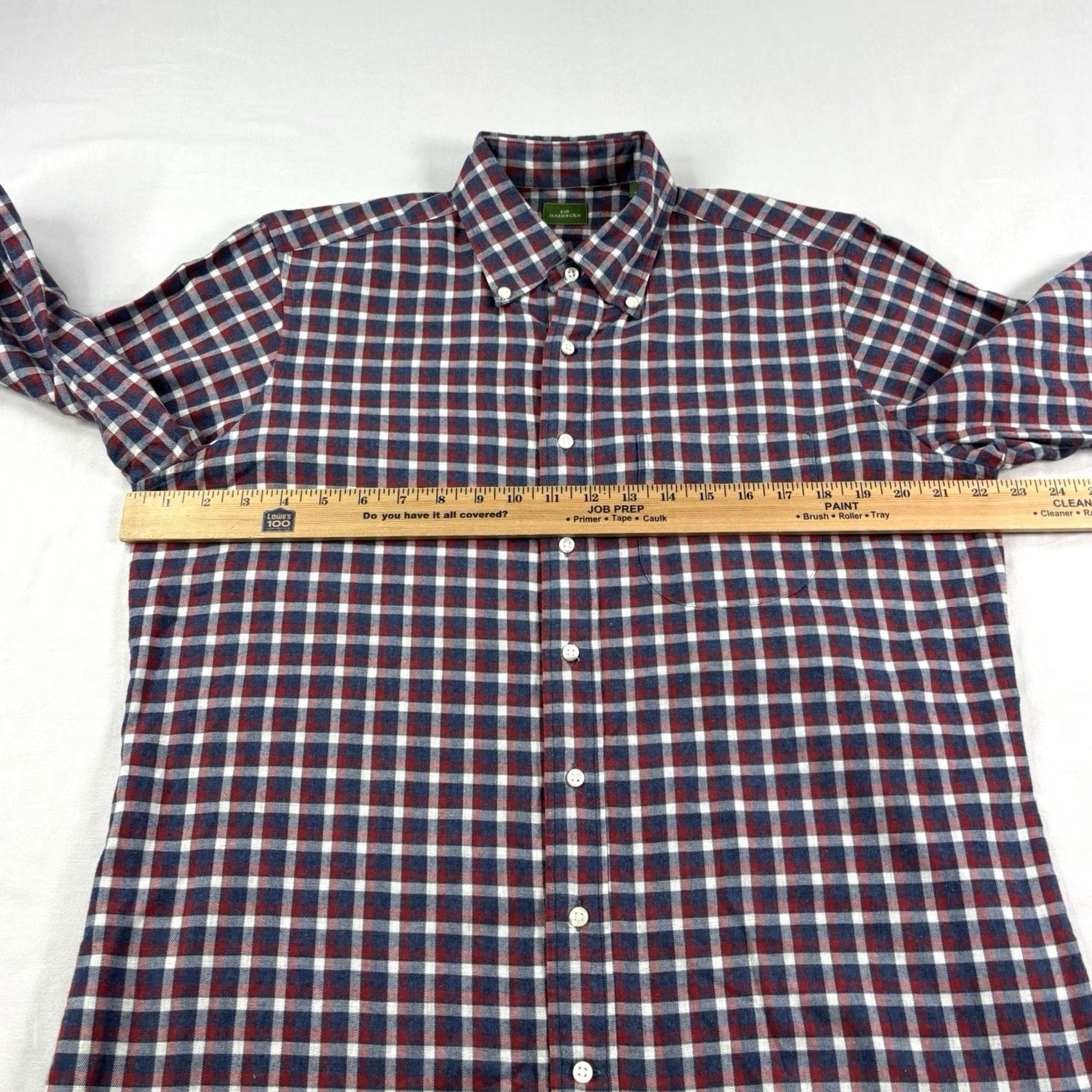 Sid Mashburn Sid Mashburn Flannel Shirt Mens M Blue Red Plaid Button-Up Casual Preppy Size US M / EU 48-50 / 2 - 5 Thumbnail