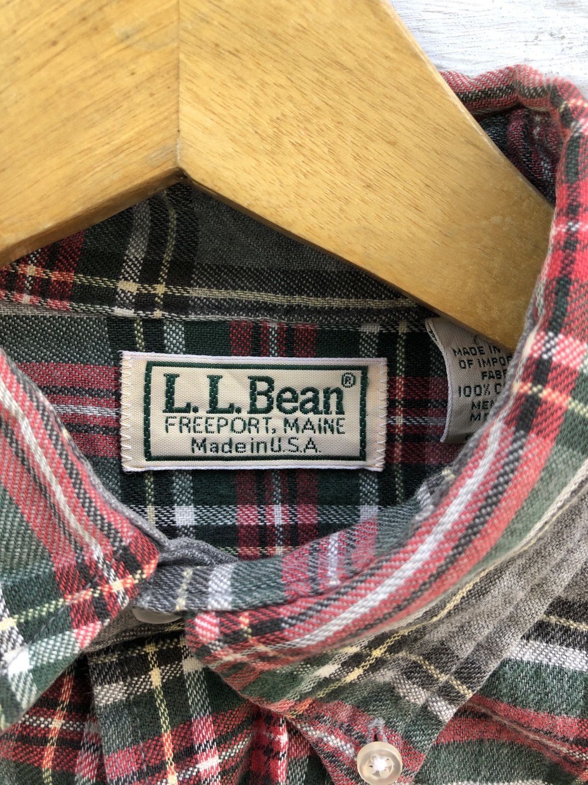 Flannel × L.L. Bean × Vintage VTG 🔥 LL BEAN FLANELL SHIRT Size US M / EU 48-50 / 2 - 5 Thumbnail