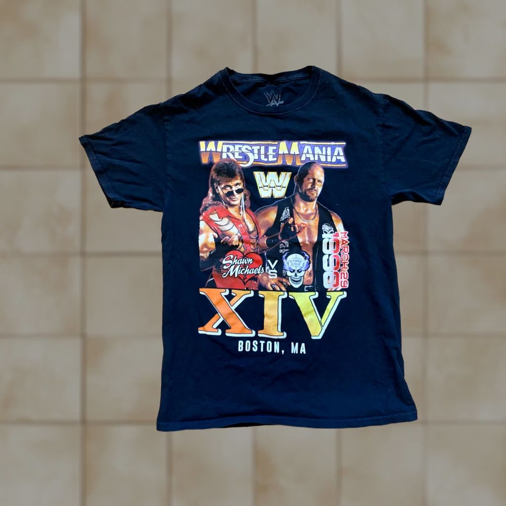 Etro WWE WrestleMania XIV 1998 Black Retro Classic Men's T-Shirt Size S Size US S / EU 44-46 / 1 - 1 Thumbnail