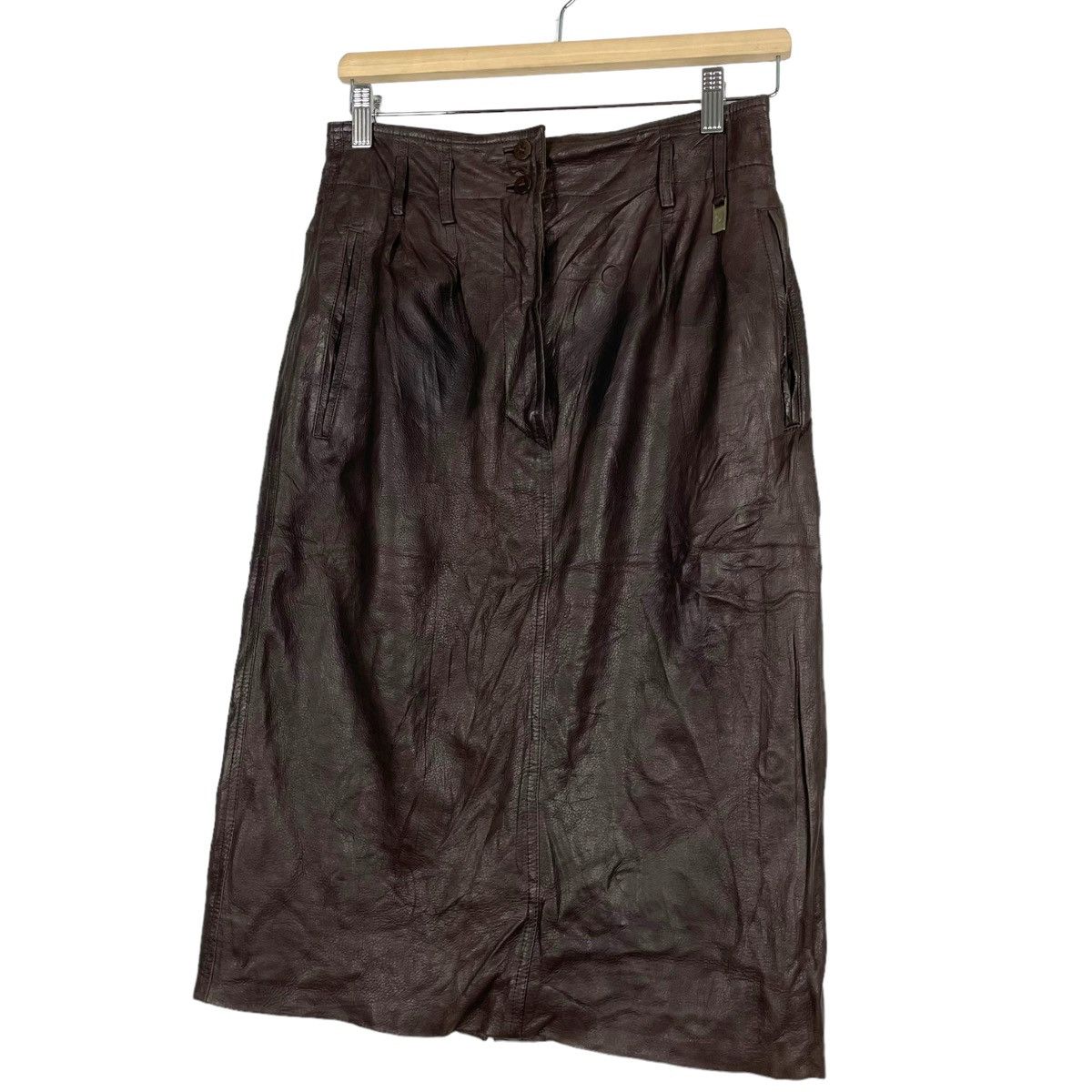Aigner × Leather 💥AIGNER SOFT LEATHER MAXI SKIRT Size 28" / US 6 / IT 42 - 2 Thumbnail
