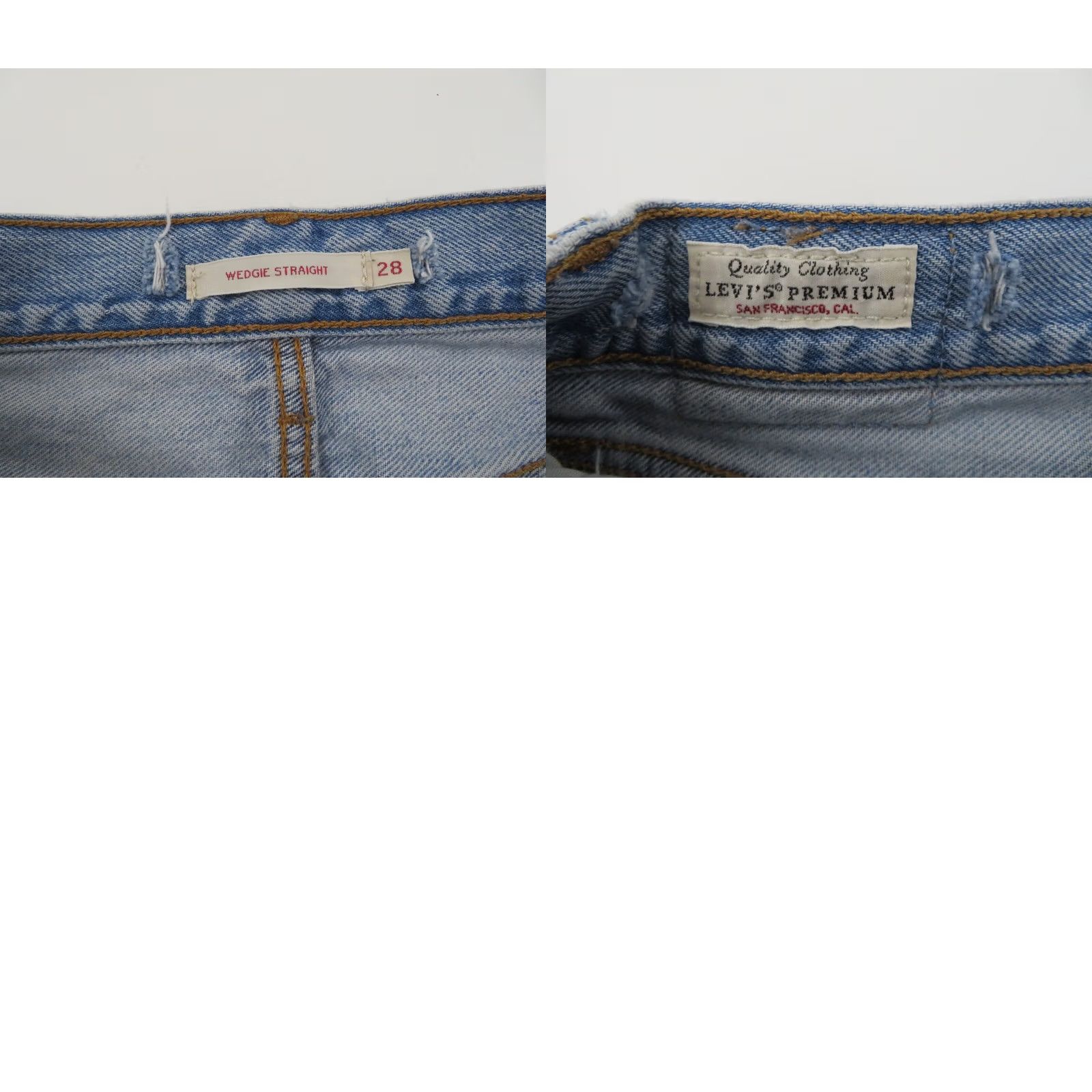 Levi's Levi'S Premium Big E Wedgie Jeans 28x25 High Rise Straight Fit Button Fly Denim Size 28" / US 6 / IT 42 - 10 Thumbnail