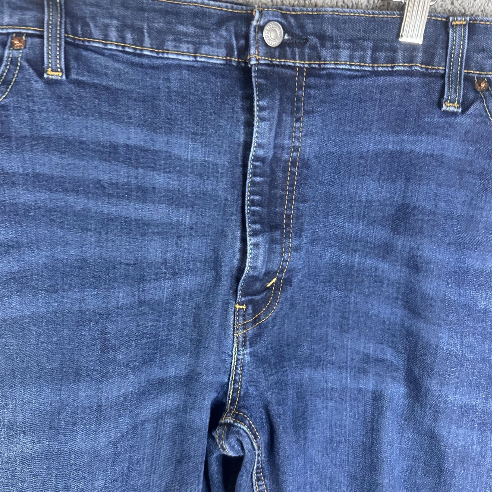 Levi's Levi's 541 Jeans Mens 50x28 Blue Athletic Tapered Denim Dark Wash Big & Tall Jeans Size US 34 / EU 50 - 5 Thumbnail