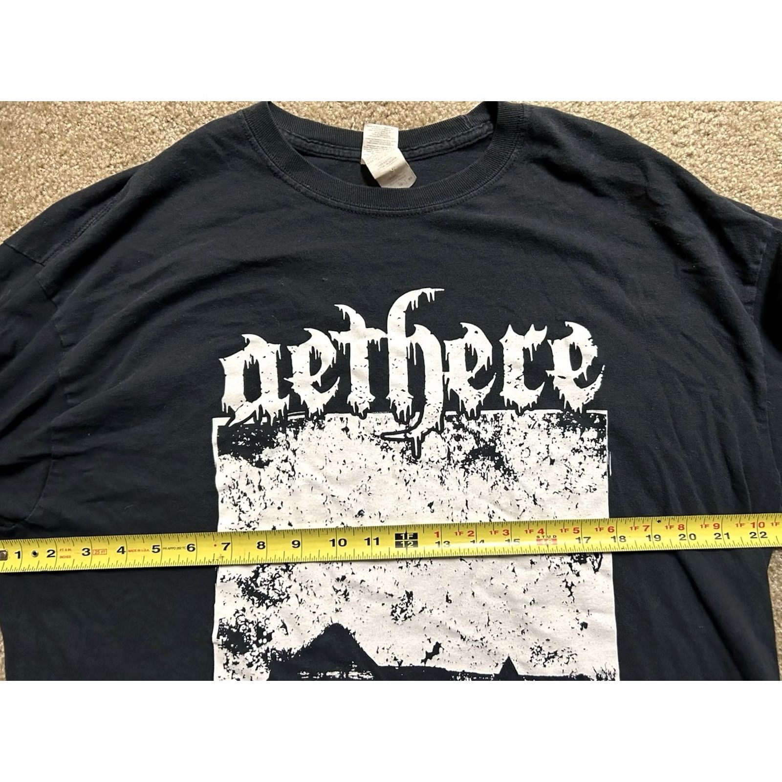 Vintage Aethere Realm Heavy Metal Band Long Sleeve Mens T Shirt XL Black Size US XL / EU 56 / 4 - 8 Thumbnail