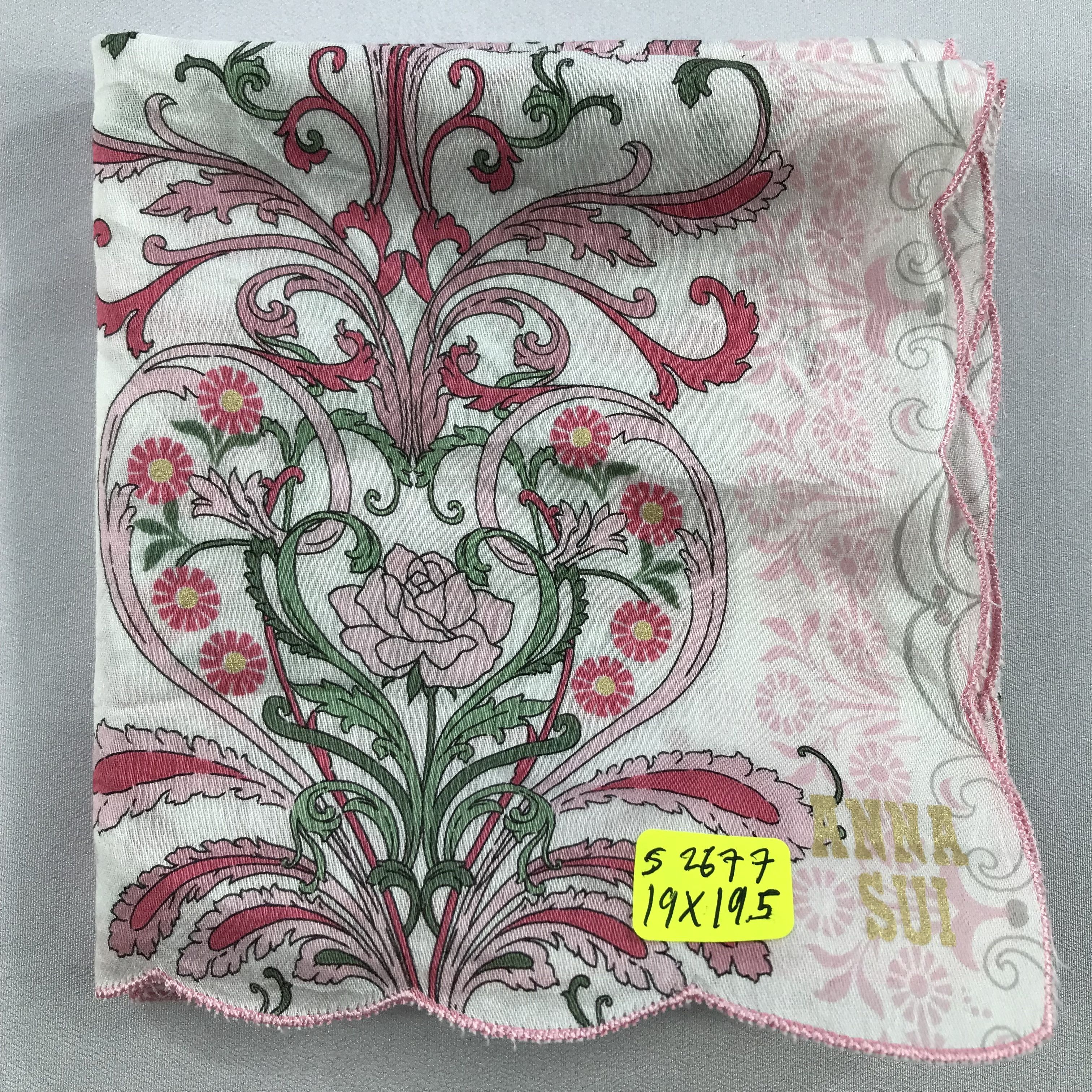 Anna Sui × Vintage Anna Sui Bandana / Handkerchief / Neckerchief - S2677 Size ONE SIZE - 5 Thumbnail