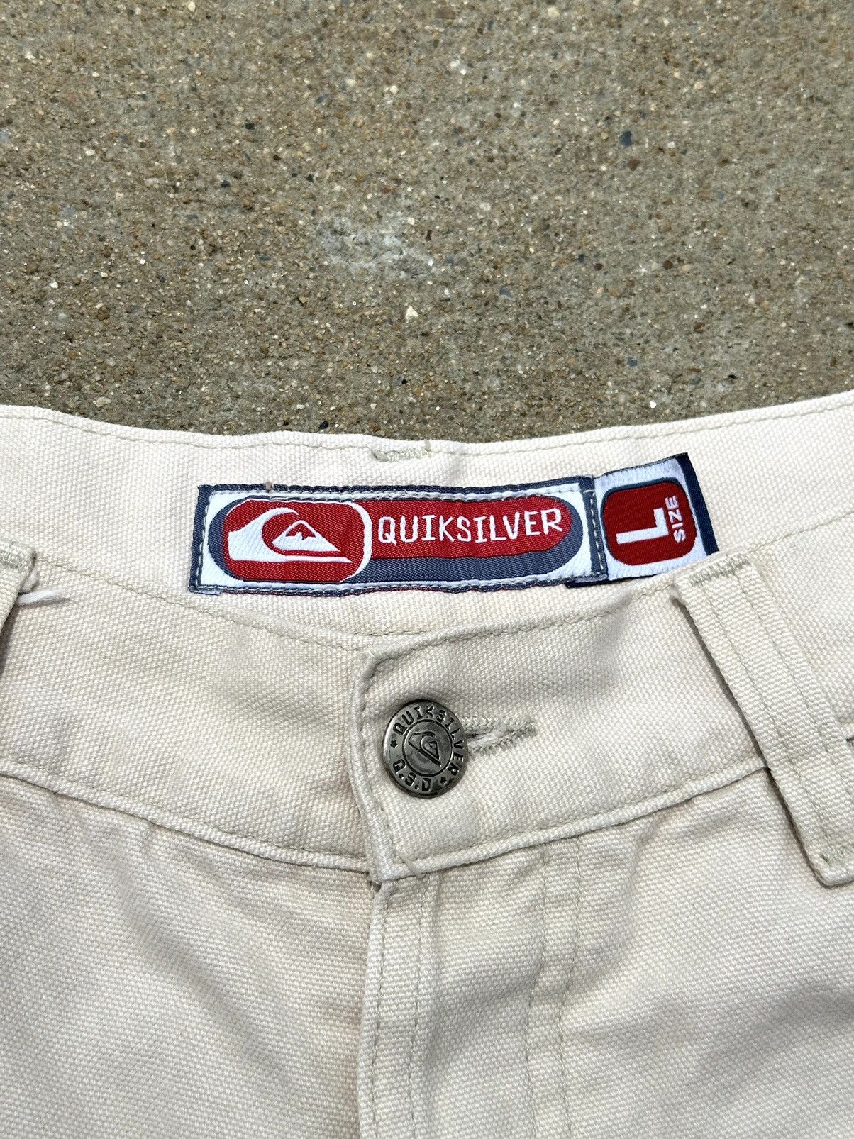 Quiksilver × Vintage 🚨Vintage Quiksilver 90s Embriodered Logo Canvas Shorts Size US 34 / EU 50 - 3 Thumbnail