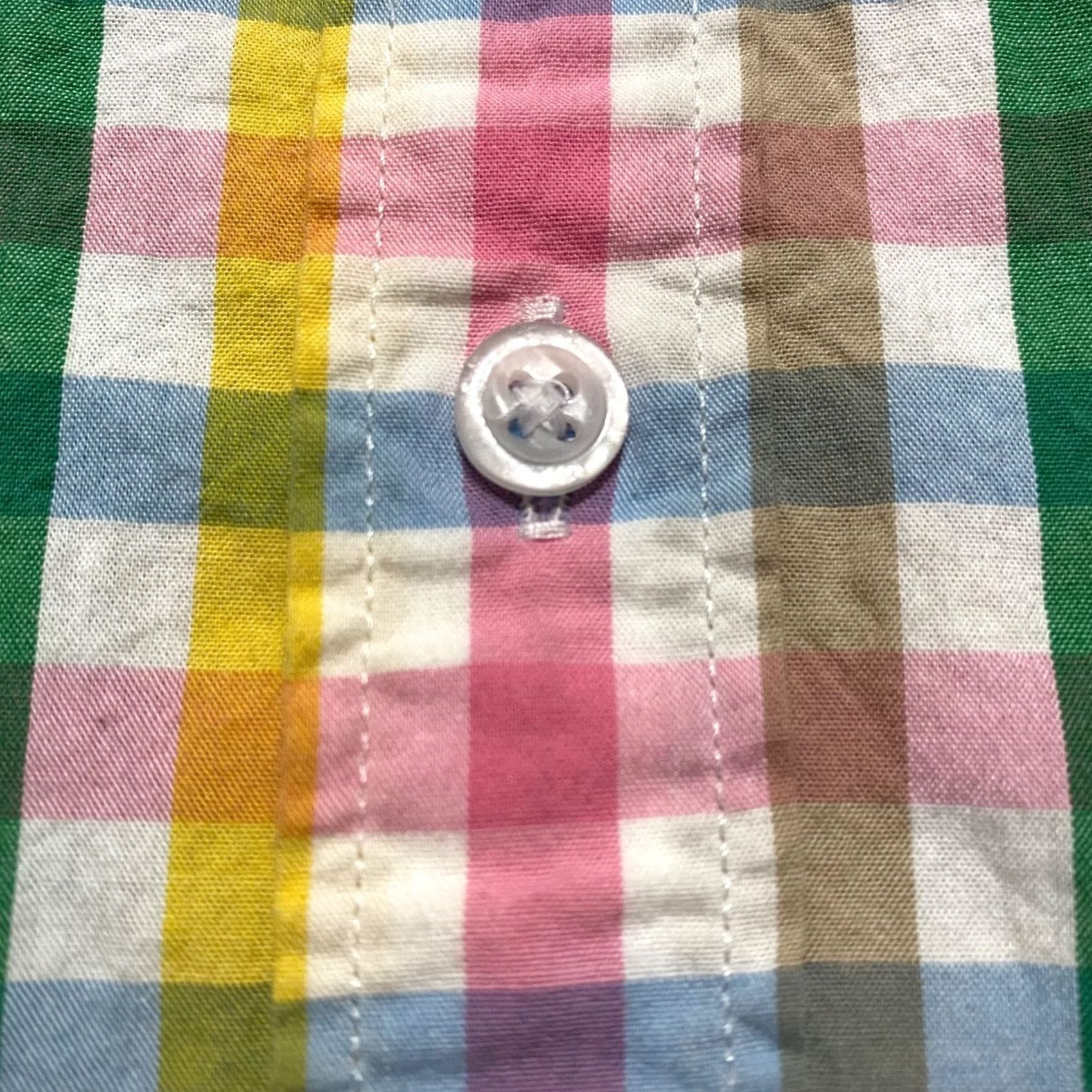 J.Crew J.CREW Shirt Mens Large Multicolor Plaid Short Sleeve Button-Down Slim Fit Size US L / EU 52-54 / 3 - 4 Thumbnail