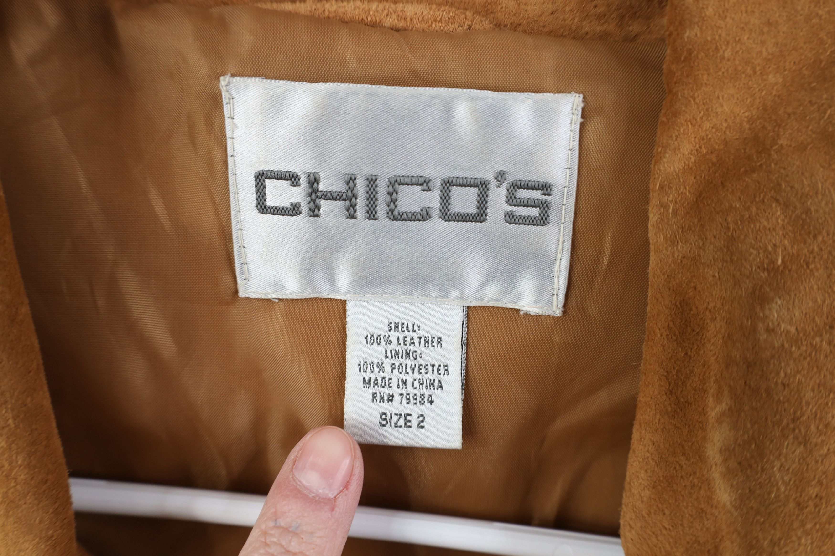 Chicos Vintage 90s Chicos Western Suede Leather Fringed Jacket Size XS / US 0-2 / IT 36-38 - 4 Thumbnail