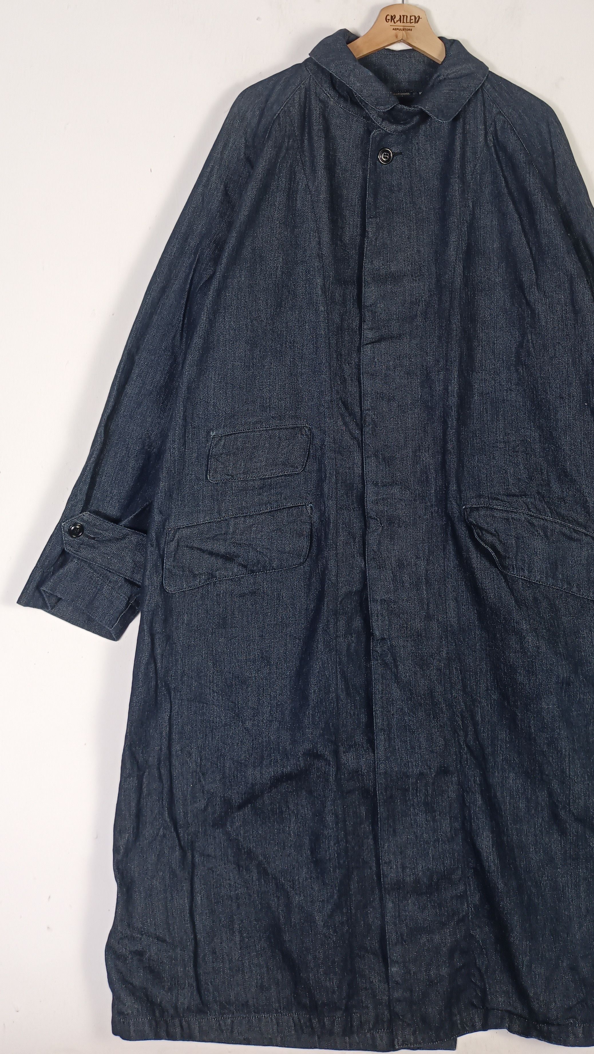 Evisu RARE🔥🔥 EVISU "Autumm Winter" Denim Long Jacket Size US XXL / EU 58 / 5 - 9 Thumbnail