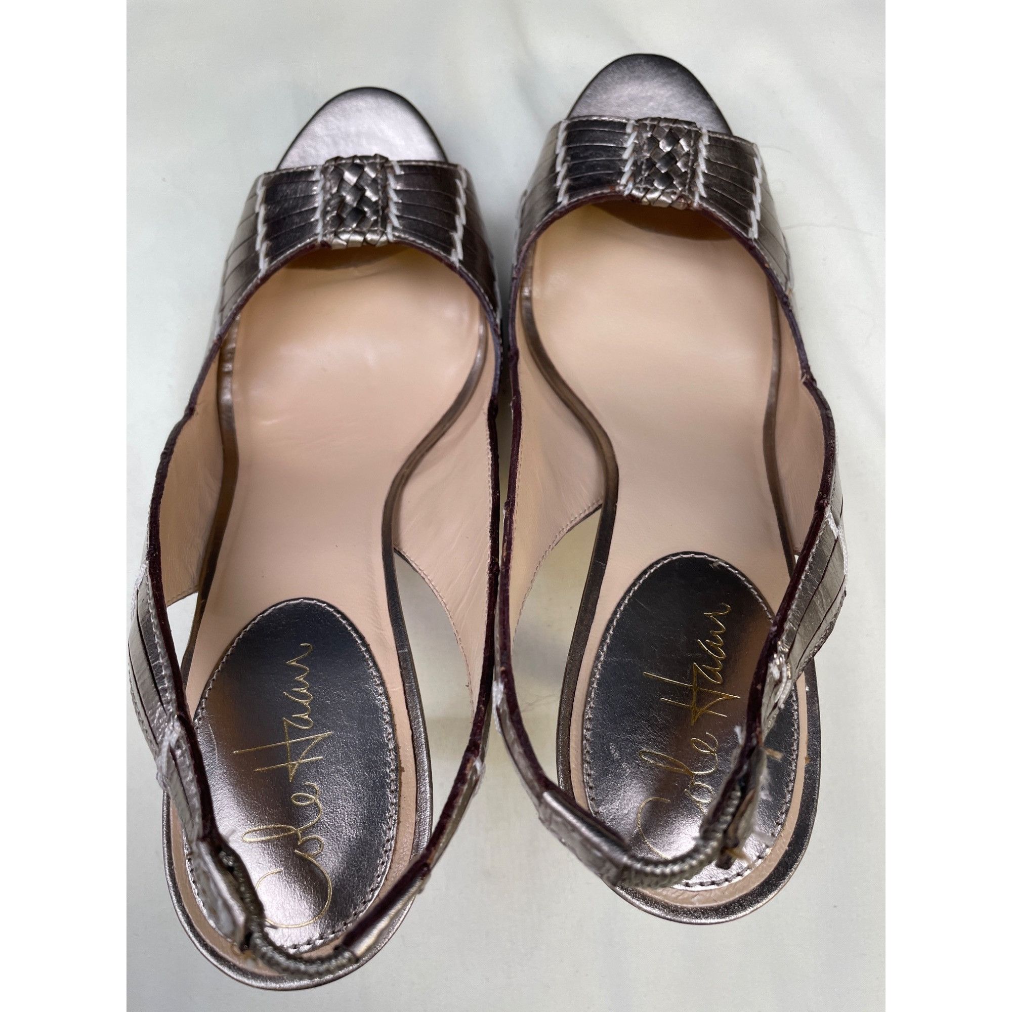 Cole Haan Cole Haan Women's Gold Leather Shoes/ Heeled 4" Sandals Size Size US 8 / IT 38 - 5 Thumbnail