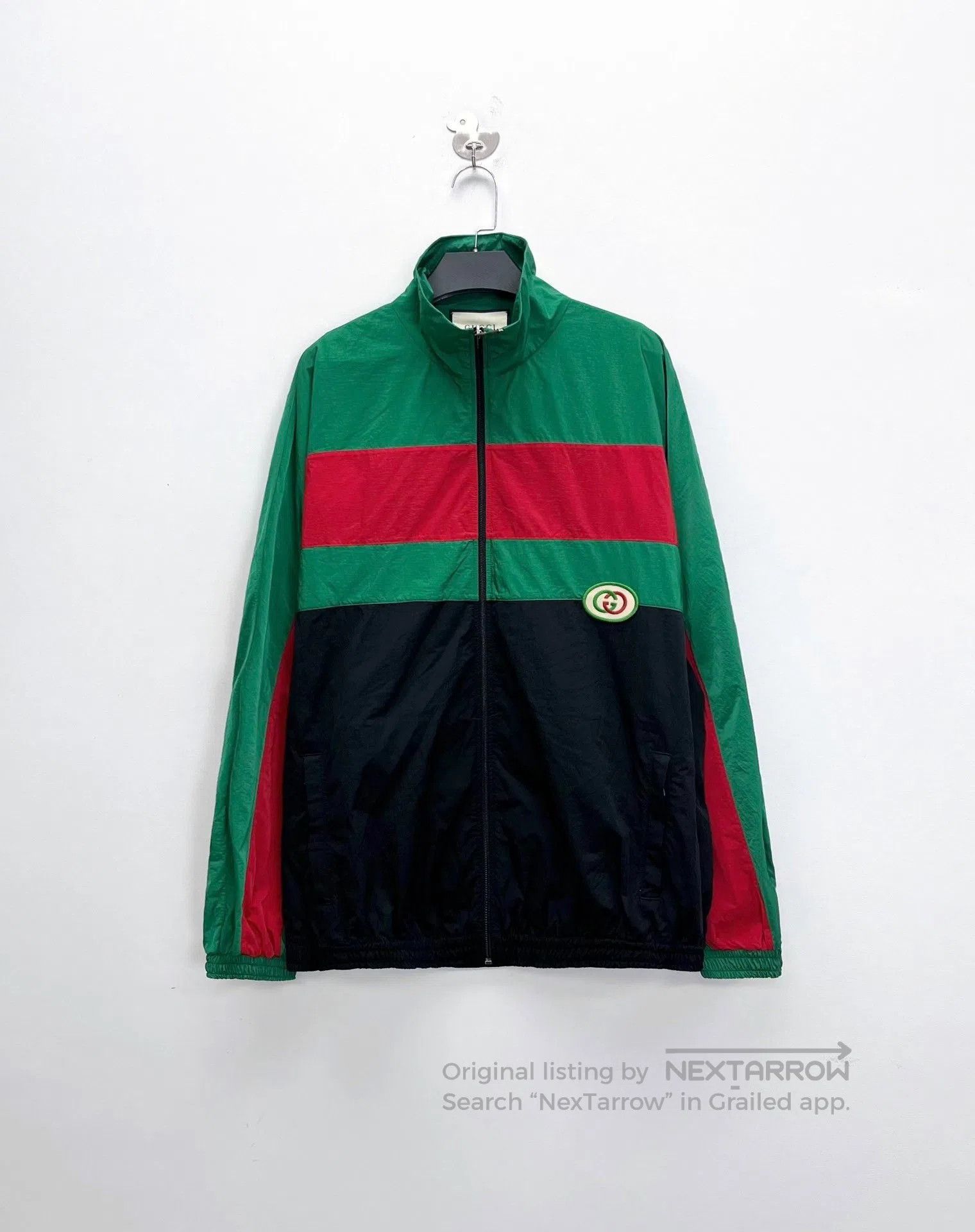 Gucci Gucci Red Green Patchwork Embroidered Double G Jacket. Size US XL / EU 56 / 4 - 1 Thumbnail