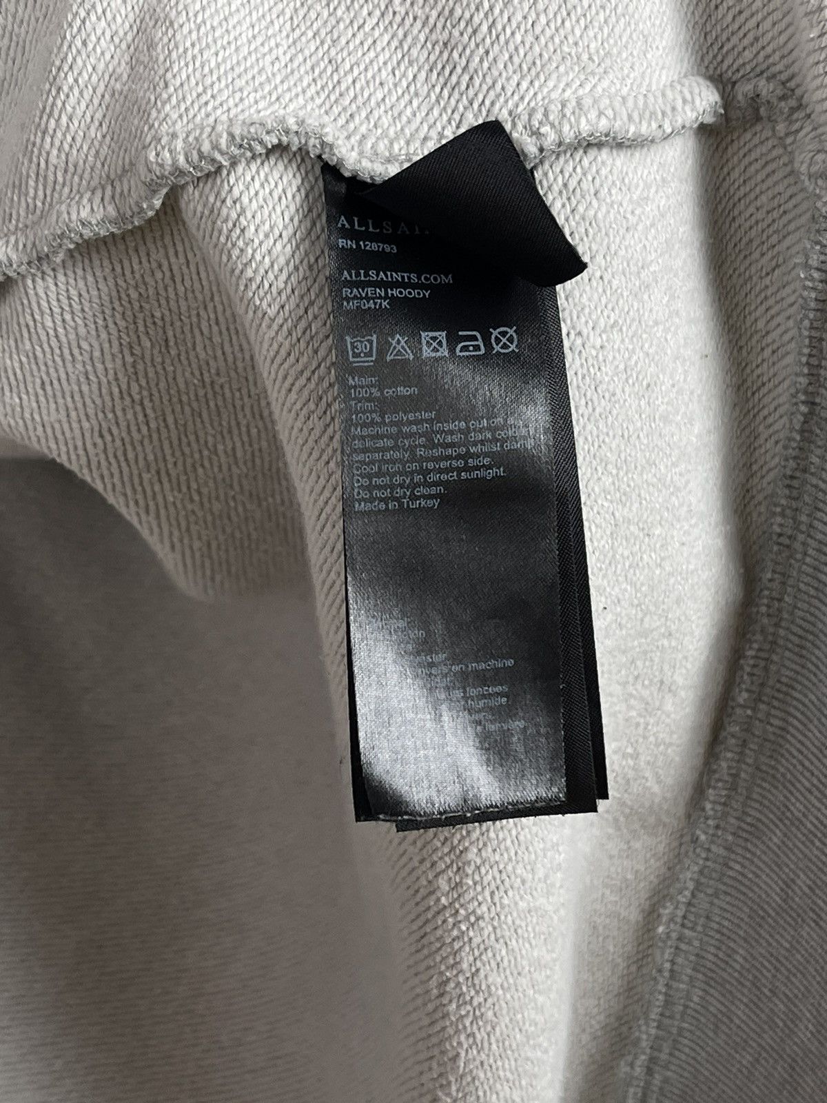 Allsaints Allsaints Raven Hoody Full Zip Hoodie Men’s Size M Size US M / EU 48-50 / 2 - 9 Thumbnail