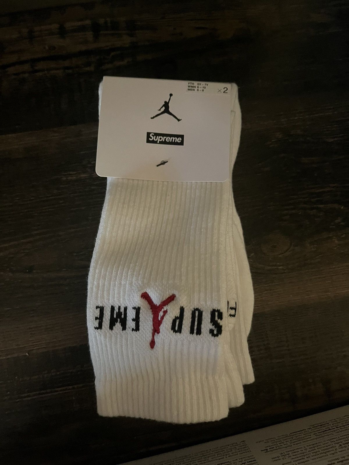 Jordan Brand × Supreme White supreme Jordan socks Size ONE SIZE - 1 Thumbnail
