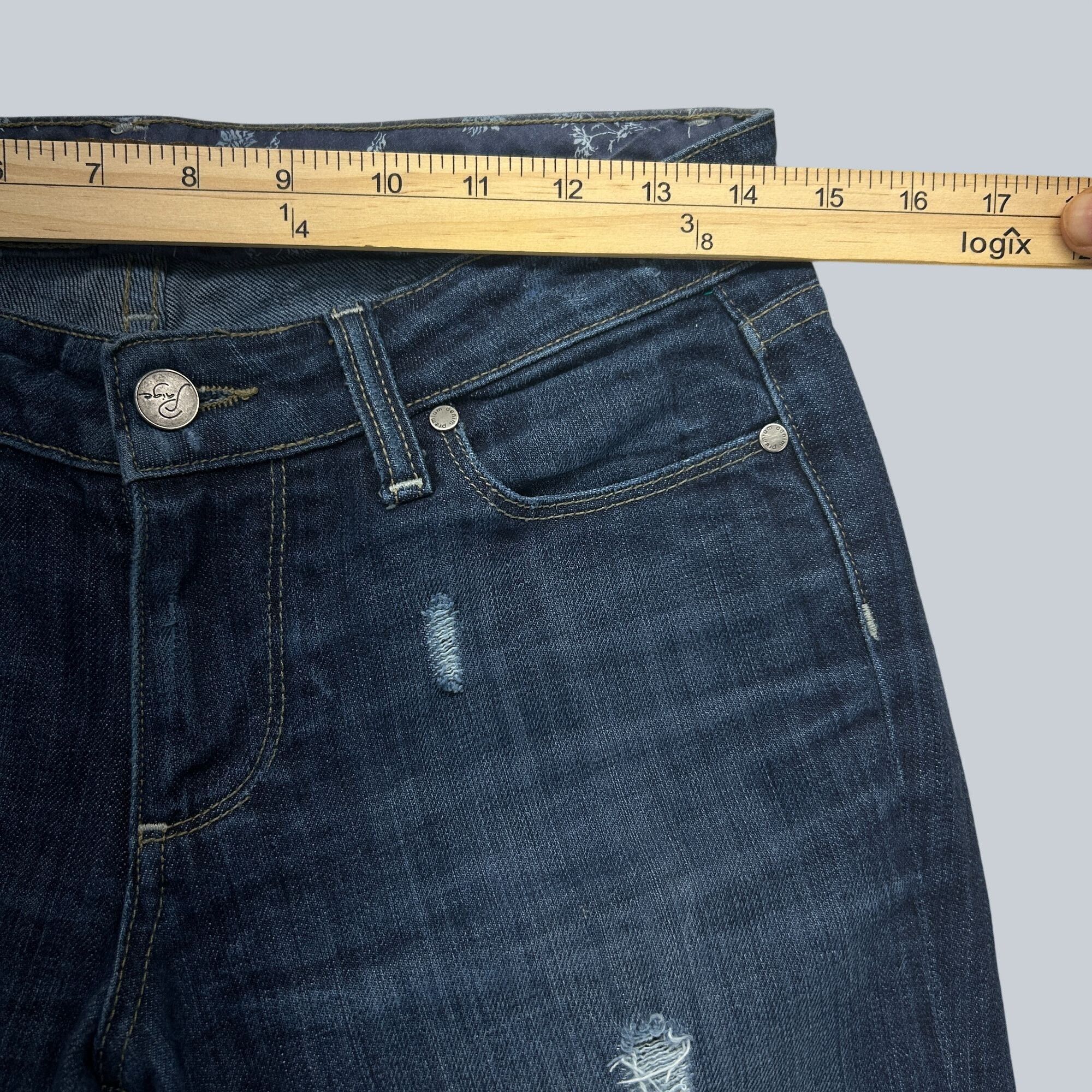 Paige Paige Skyline Ankle Peg Distressed Premium Denim Jeans Size Size 27" / US 4 / IT 40 - 7 Thumbnail