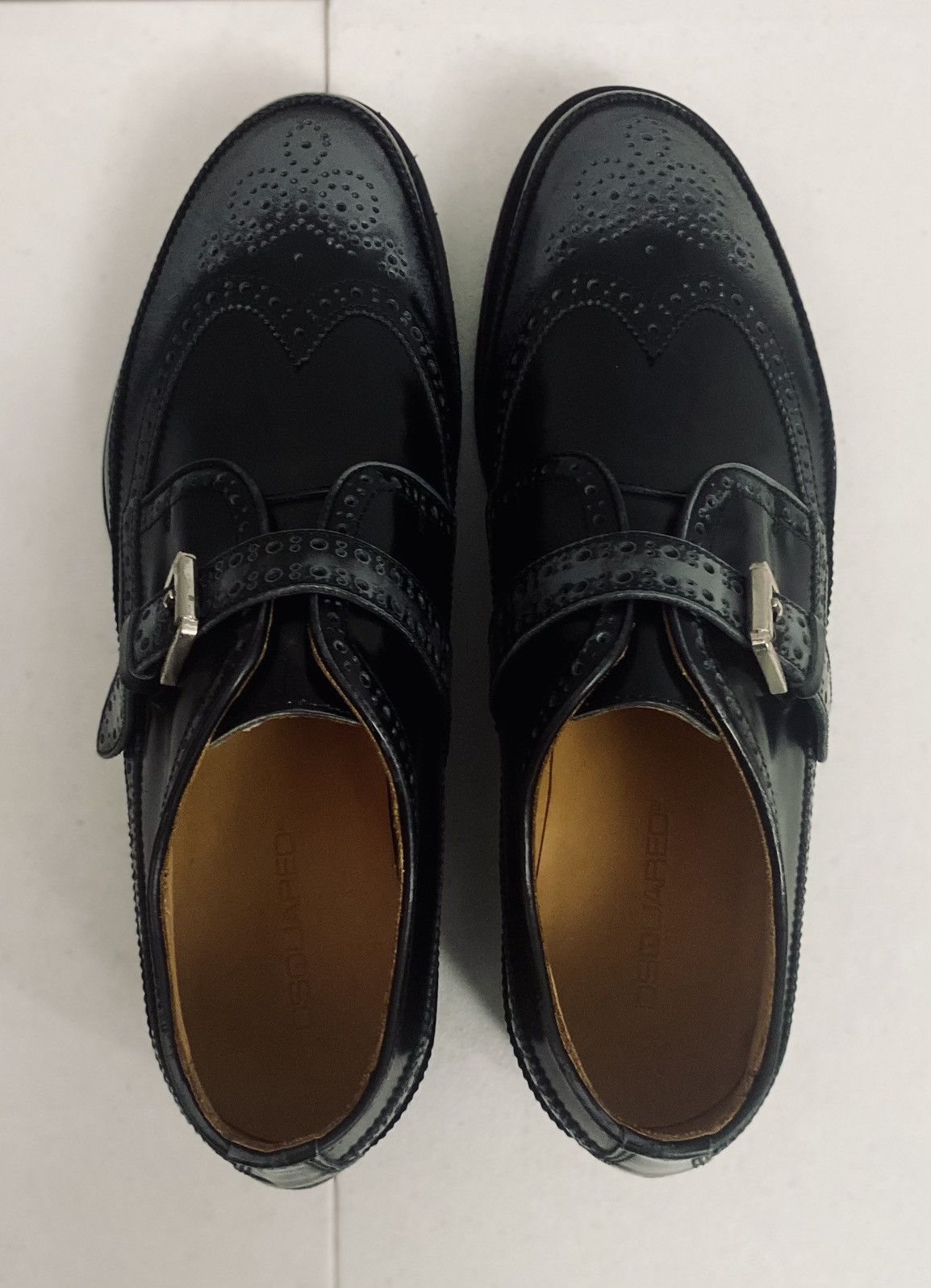Dsquared2 Dsquared2 🇮🇹 Black Leather Monkstrap Mudguard Brogue 11 NEW Size US 11 / EU 44 - 12 Thumbnail