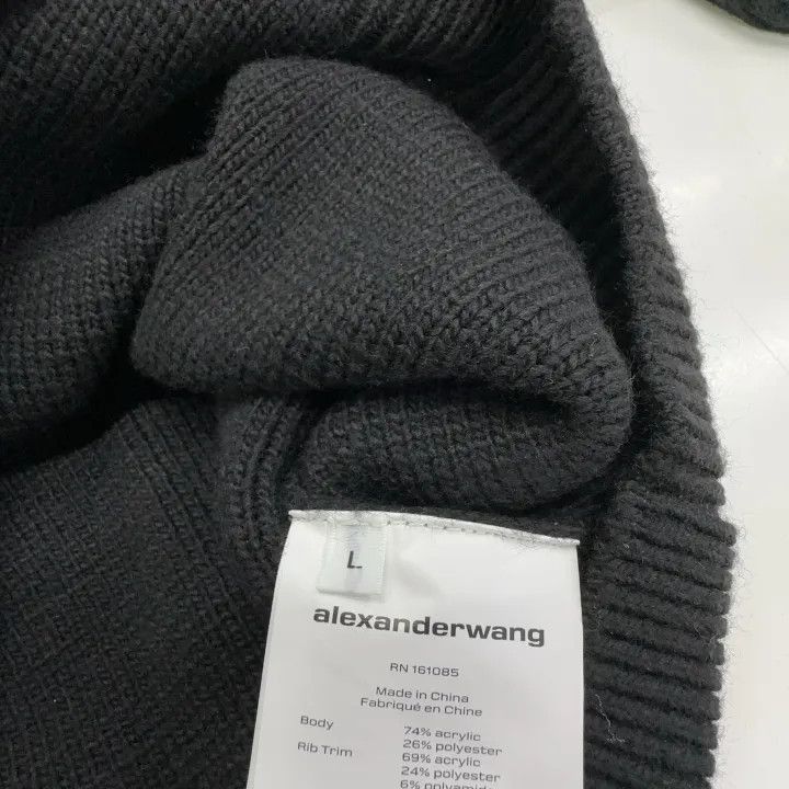 Alexander Wang Alexander Wang Black Logo Print Long Sleeve Sweater - Size L / US 10 / IT 46 - 3 Thumbnail