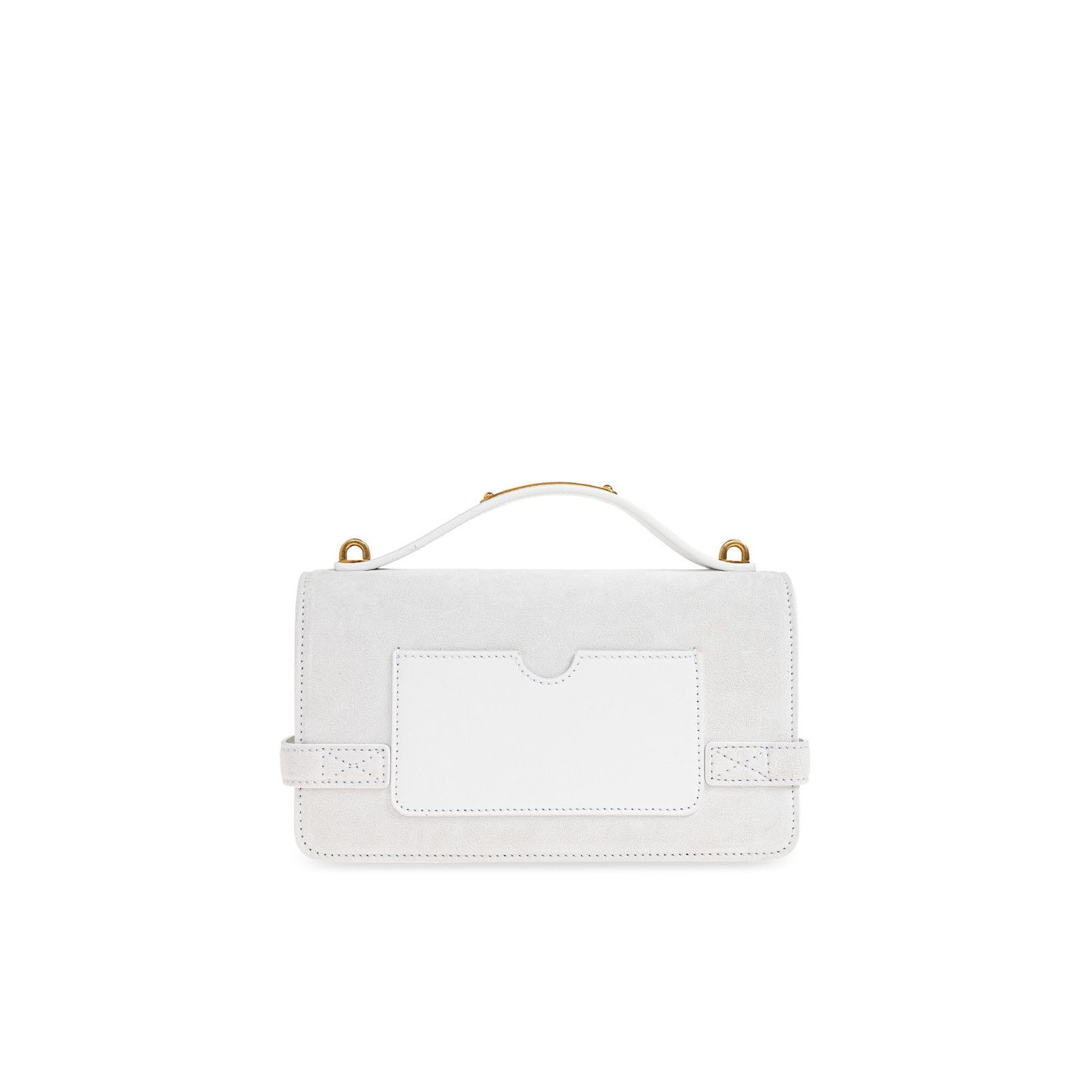 Balmain BALMAIN B-Buzz 24 White Suede Shoulder Bag New & Authentic Size ONE SIZE - 2 Thumbnail