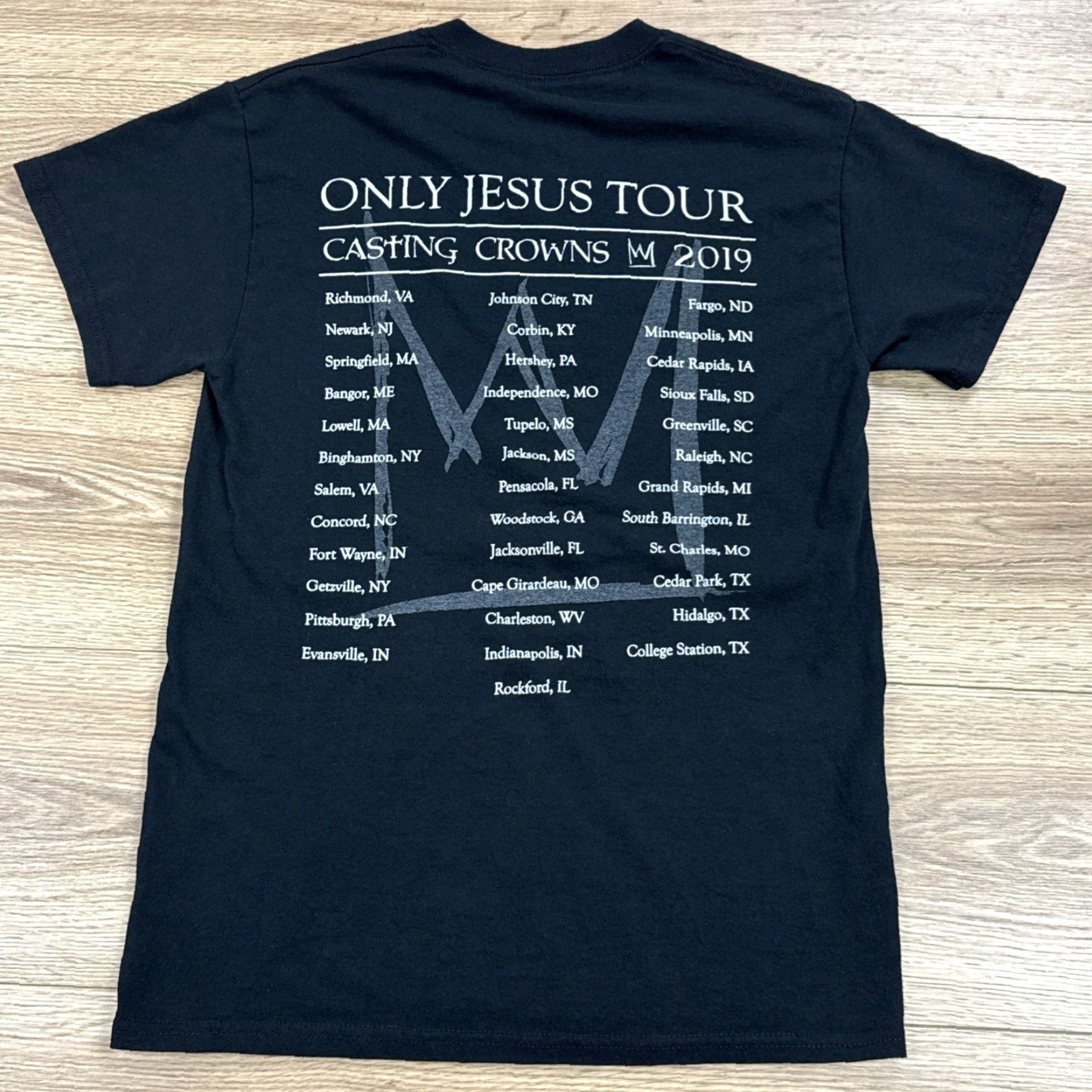 Gildan Casting Crowns 2019 Only Jesus Tour Double-Sided T Shirt Size Small Men Black Short Sleeve Gildan Shirt Size US S / EU 44-46 / 1 - 8 Thumbnail