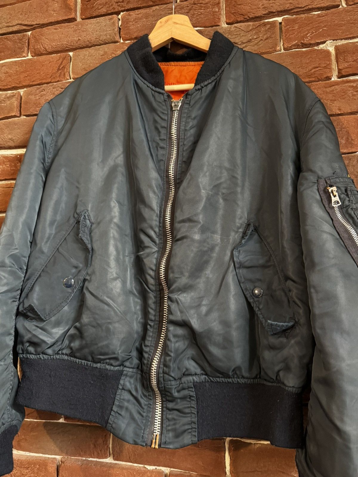 Alpha Industries 90s Alpha Industries Ma1 Flyer Vintage Nylon Bomber Jacket Size US XL / EU 56 / 4 - 4 Thumbnail