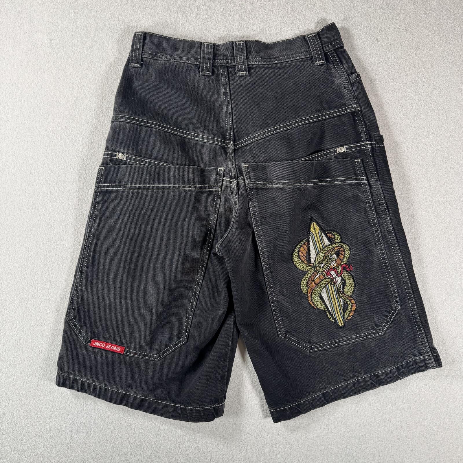 JNCO Vintage 90s Jnco Skate Punk Grunge Shark 8 Ball Denim Jean