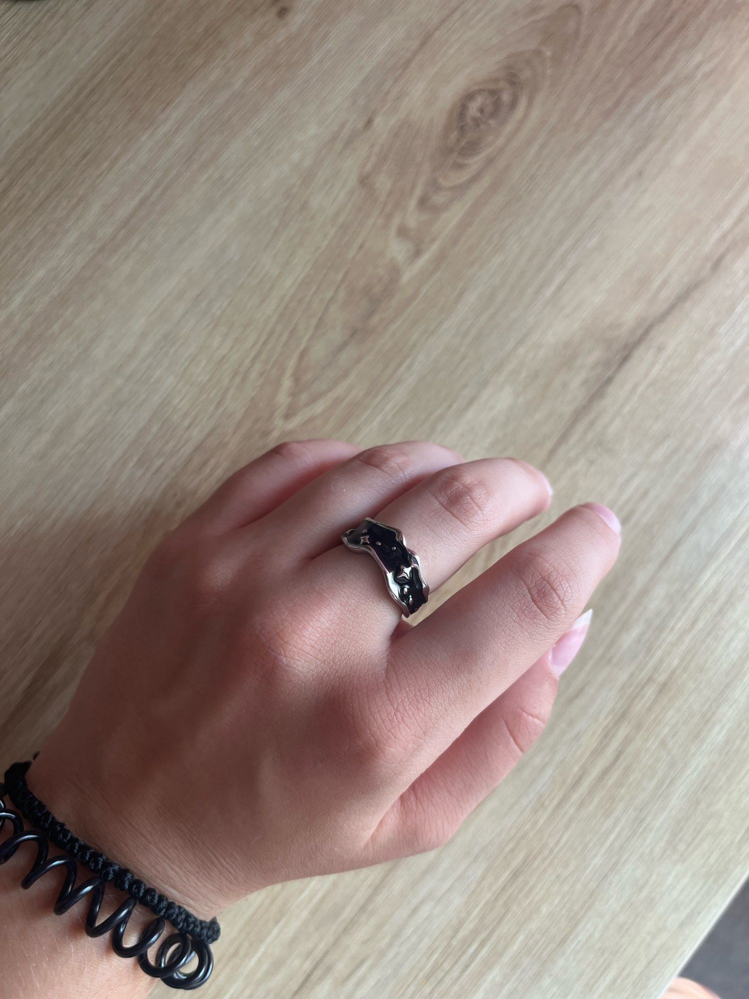 Japanese Brand × Jewelry Irregular Star Black Ring Size ONE SIZE - 4 Thumbnail