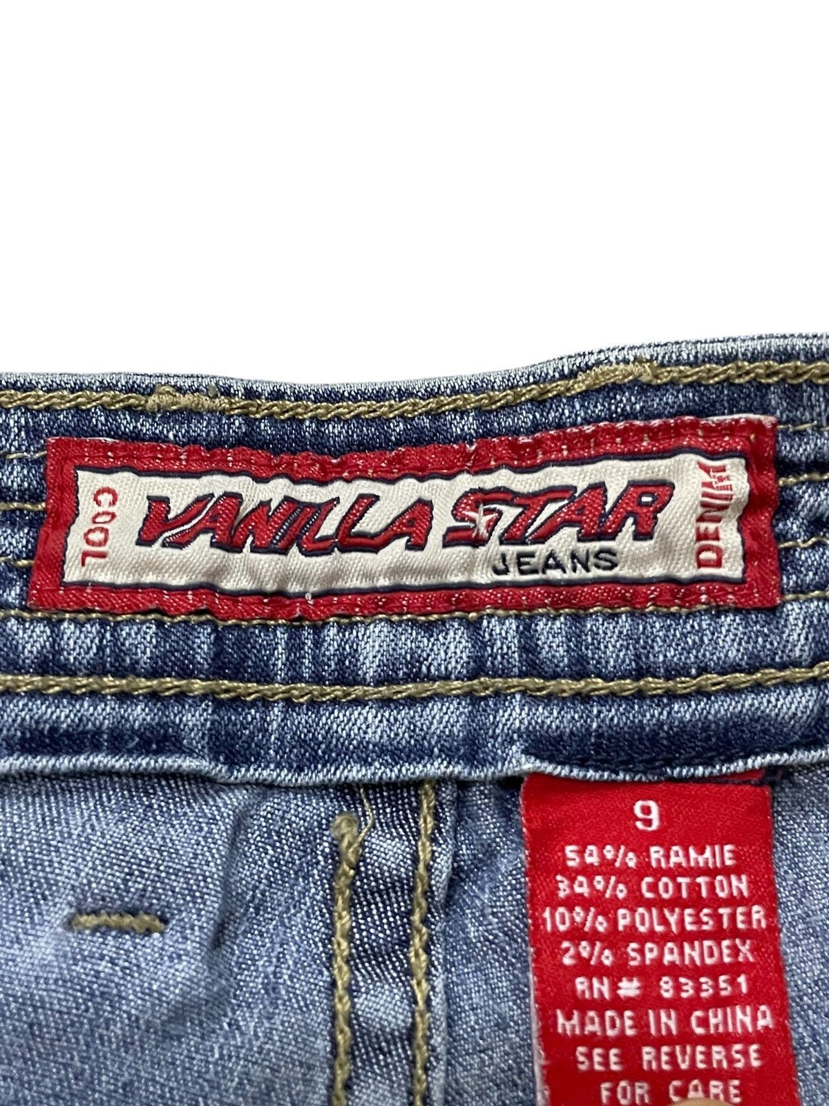 5351 POUR LES HOMMES × Tornado Mart Super Flared Vanilla Star Asymmetrical Cargo Denim Pants Size US 32 / EU 48 - 18 Thumbnail