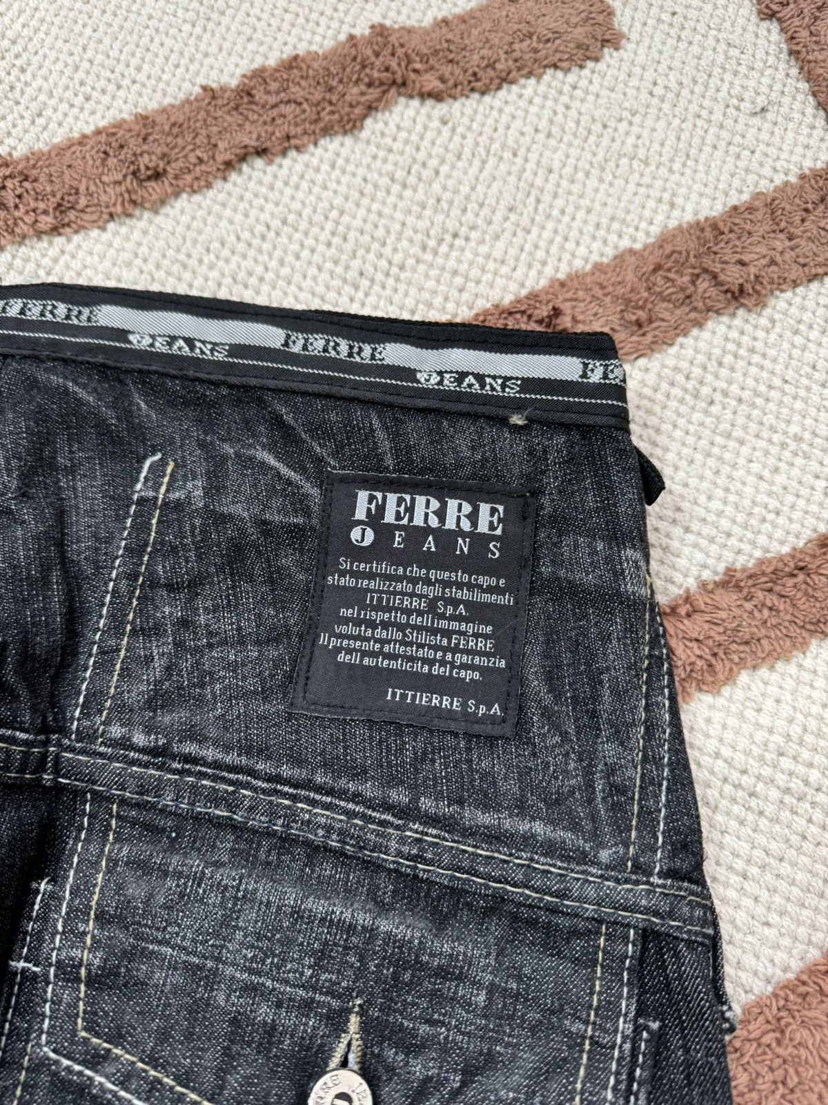 Gianfranco Ferre FERRE Y2K OPIUM STYLE WASHED BONDAGE DENIM PANTS Size 26" / US 2 / IT 38 - 11 Thumbnail