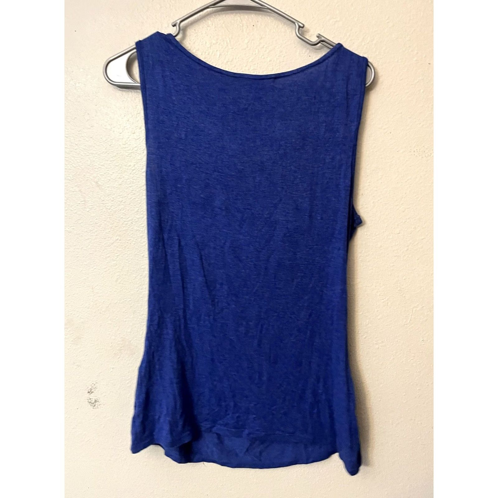 Vintage Max Studio Blouse Women's Size Medium Blue Cowl Neck Sleeveless Size M / US 6-8 / IT 42-44 - 3 Thumbnail