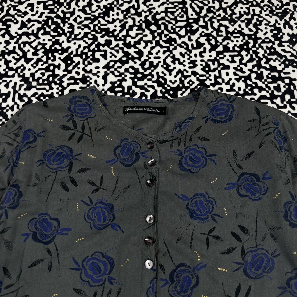 Gudrun Sjoden Gudrun Sjoden Floral Monogram Retro Shirt Casual Style Size M / US 6-8 / IT 42-44 - 10 Thumbnail