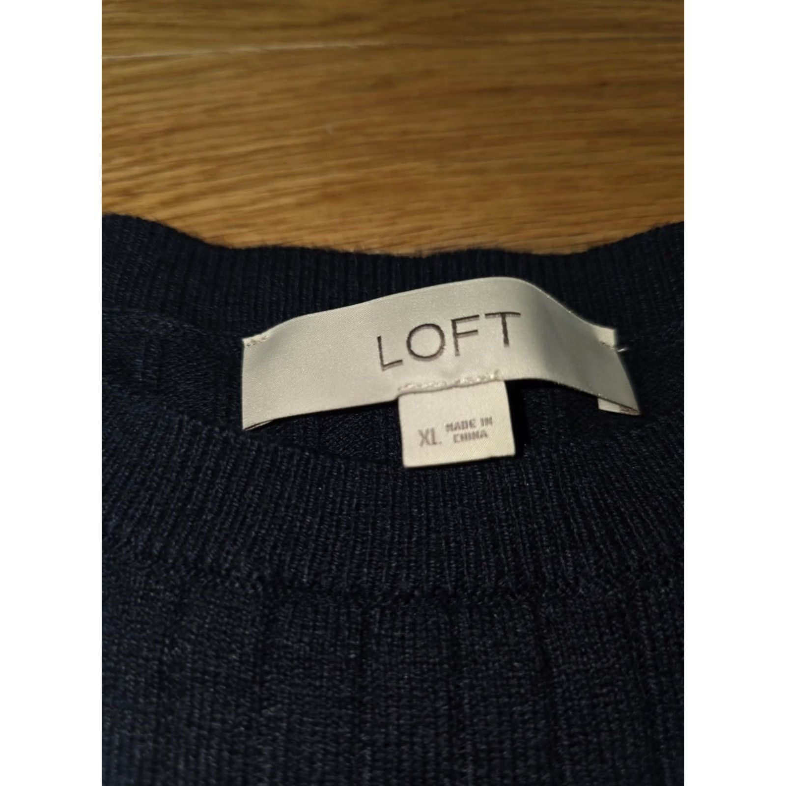 Loft LOFT Pullover Sweater Women XL Black Acrylic Floral Long Sleeve Crew Neck Knit Tight-Knit Vintage No Size XL / US 12-14 / IT 48-50 - 7 Thumbnail