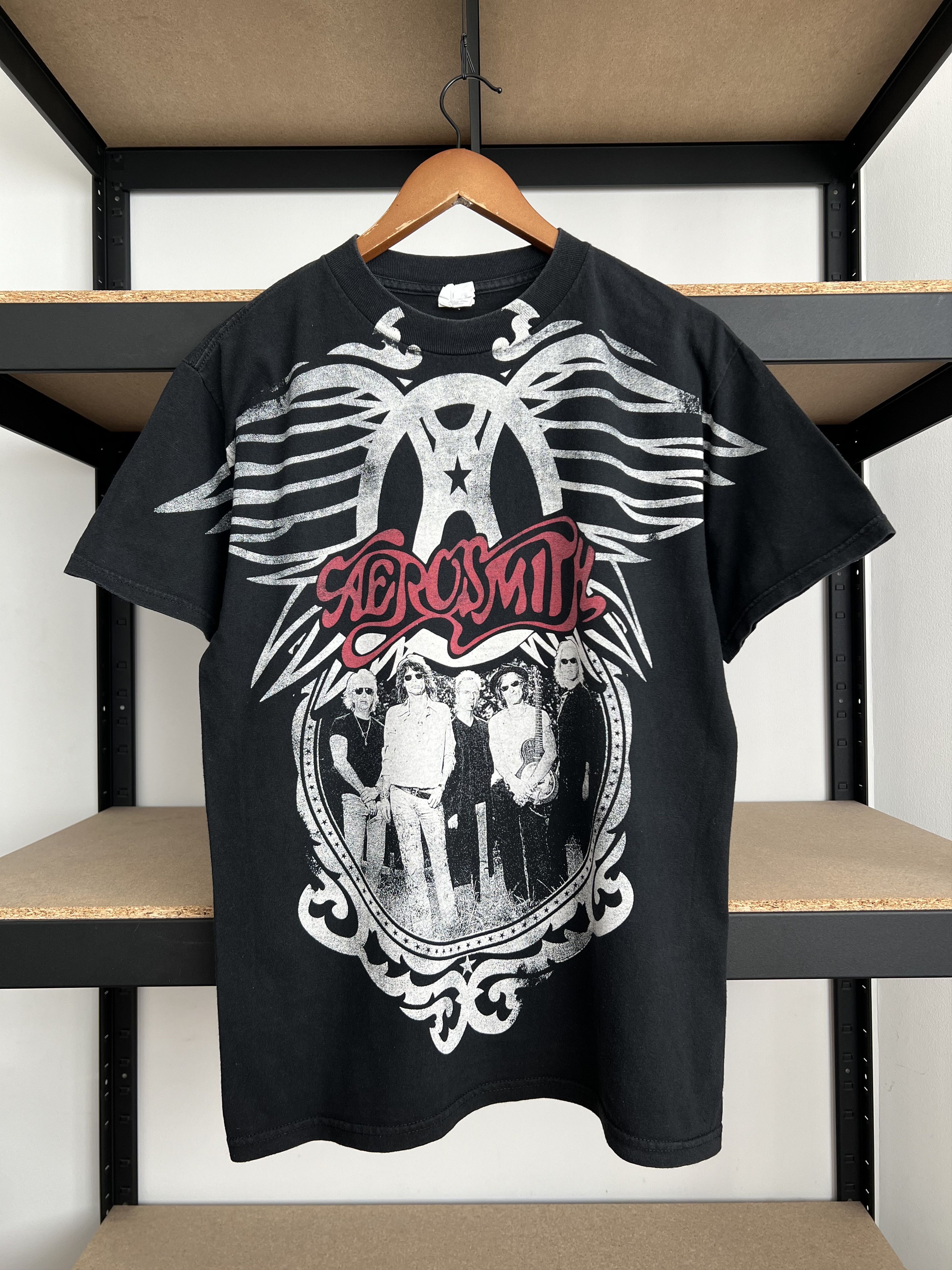 Band Tees Vintage 2009 Aerosmith World Tour AOP Black T-shirt Size US M / EU 48-50 / 2 - 1 Thumbnail