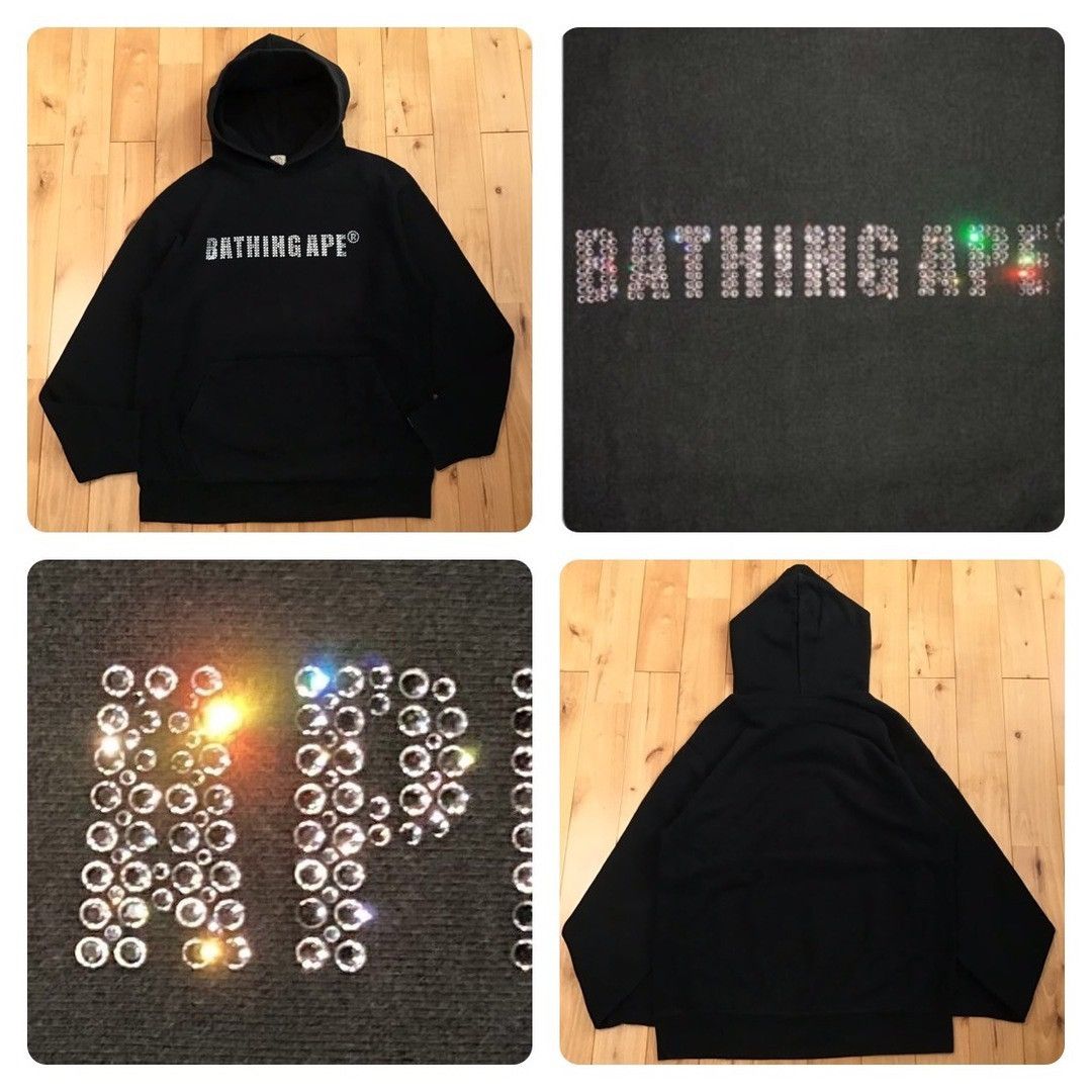 Bape × Swarovski Swarovski × BAPE logo pullover hoodie a bathing ape NIGO Size US M / EU 48-50 / 2 - 1 Thumbnail
